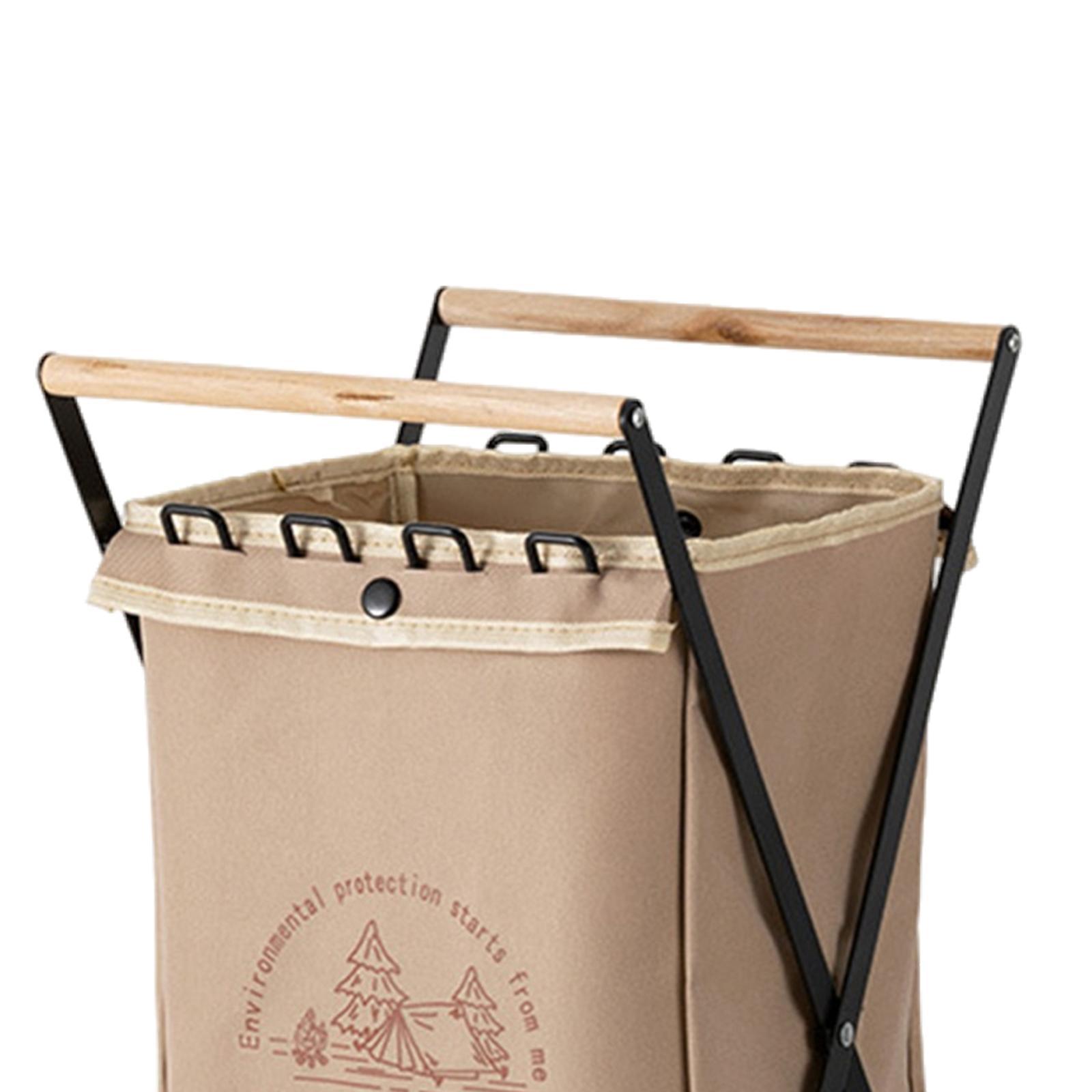 Foldable Trash Bags Holder Stand Frame Portable for Beach Household Barbecue