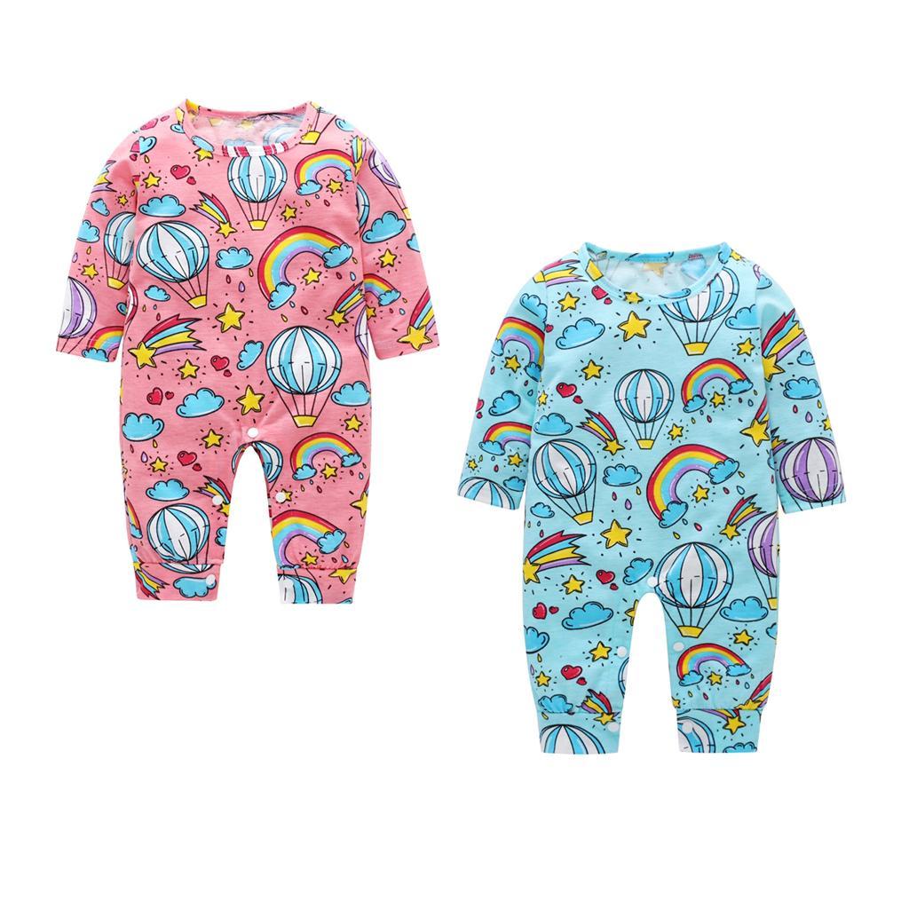 Kids Cartoon Bodysuit Baby Girls Boys Long Sleeve Romper Jumpsuit Outfits