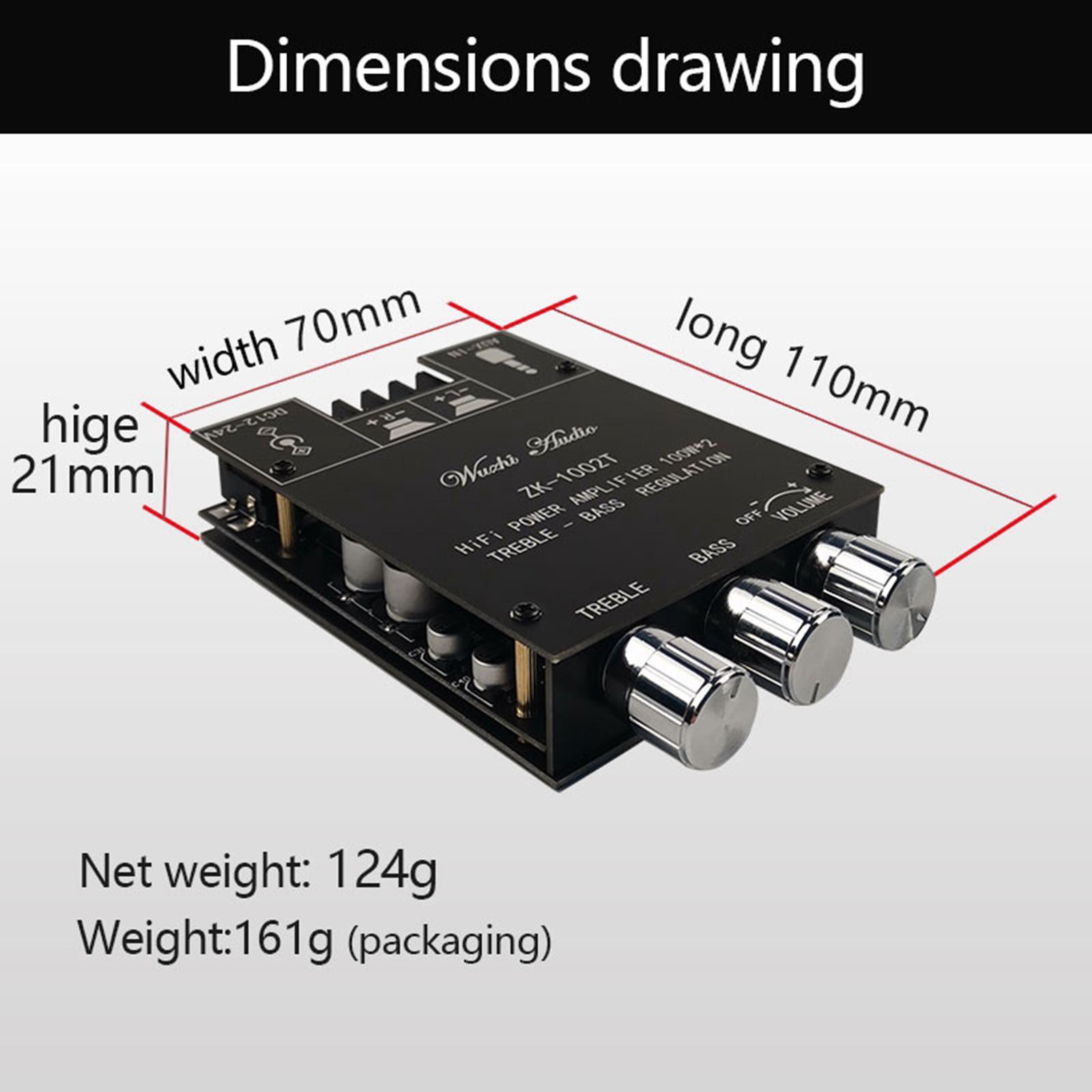 Subwoofer Bluetooth Receiver Audio Amplifier Board 100W+100W
