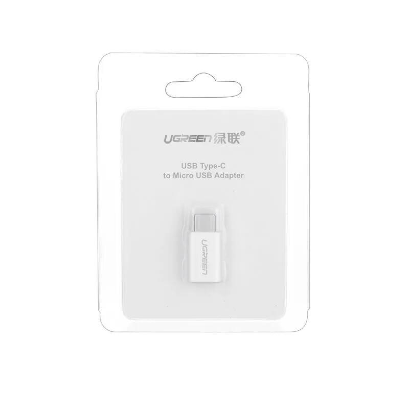 Ugreen UG30154US157TK Màu Trắng Đầu chuyển đổi TYPE C sang MICRO USB vỏ nhựa ABS - HÀNG CHÍNH HÃNG