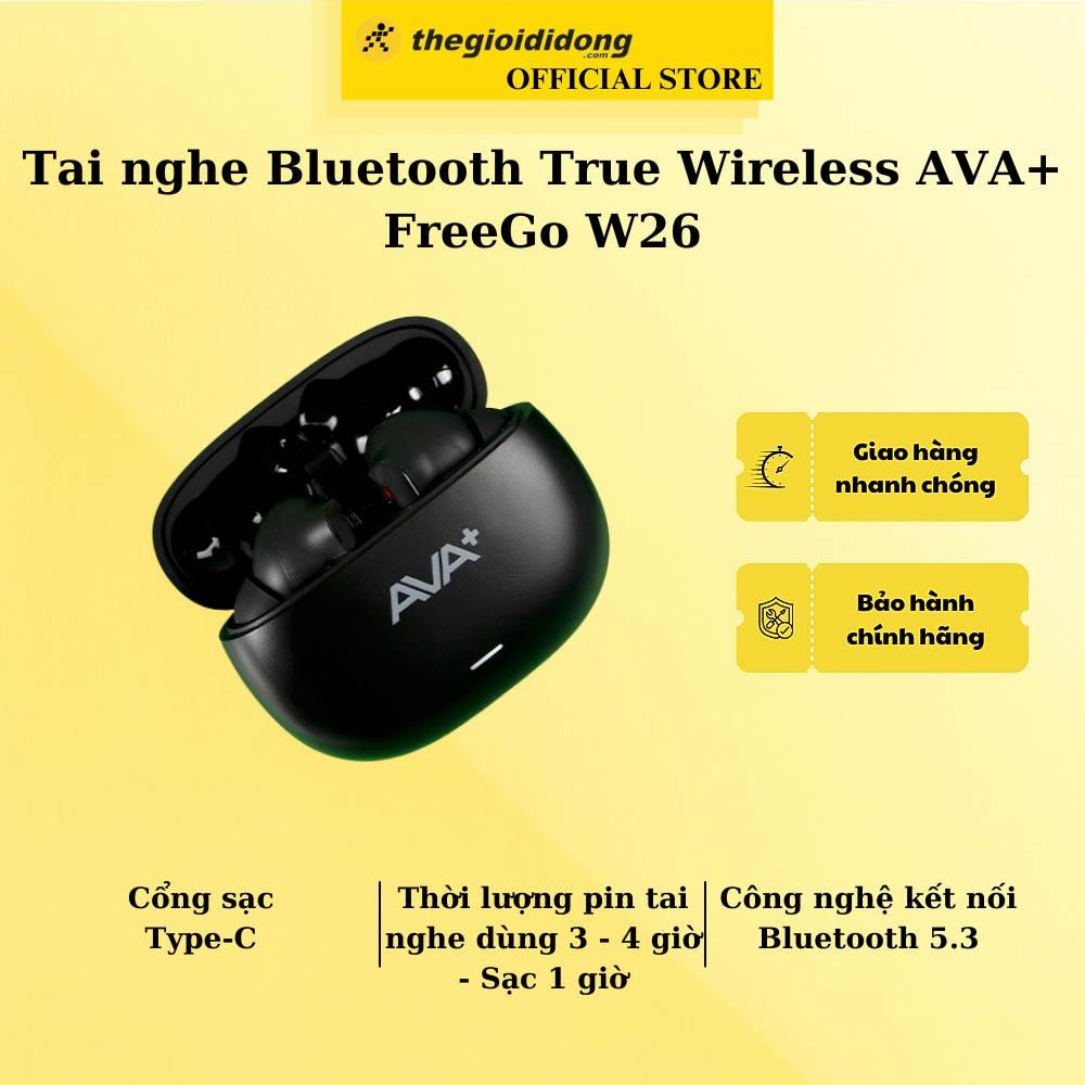 Tai nghe Bluetooth True Wireless AVA+ FreeGo W26 - Hàng Chính Hãng