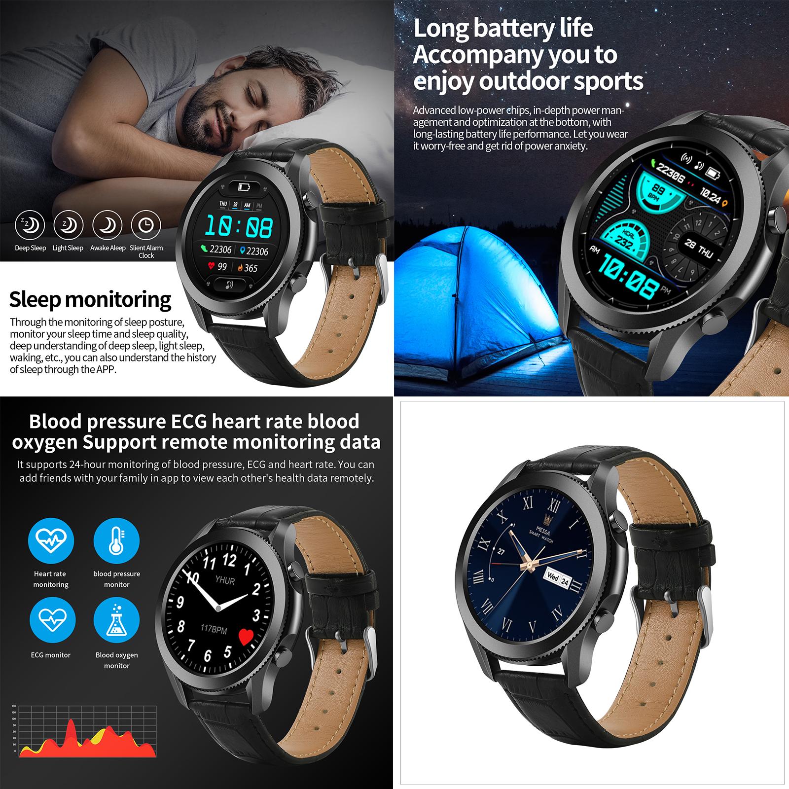 W3 Smart Watch Smartwatch for Android/iOS Phones, Fitness Tracker Sleep Monitor, Step Counter,Smart Watches for Men Women