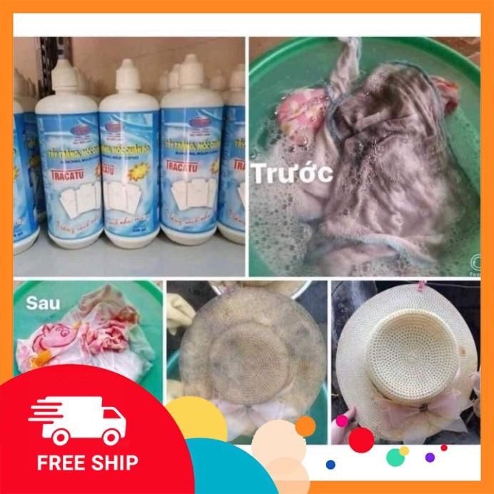 (HÀNG CHÍNH HÃNG) Tẩy trắng, tẩy mốc, cóc quần áo thần thánh Tracatu 500ml GDTA