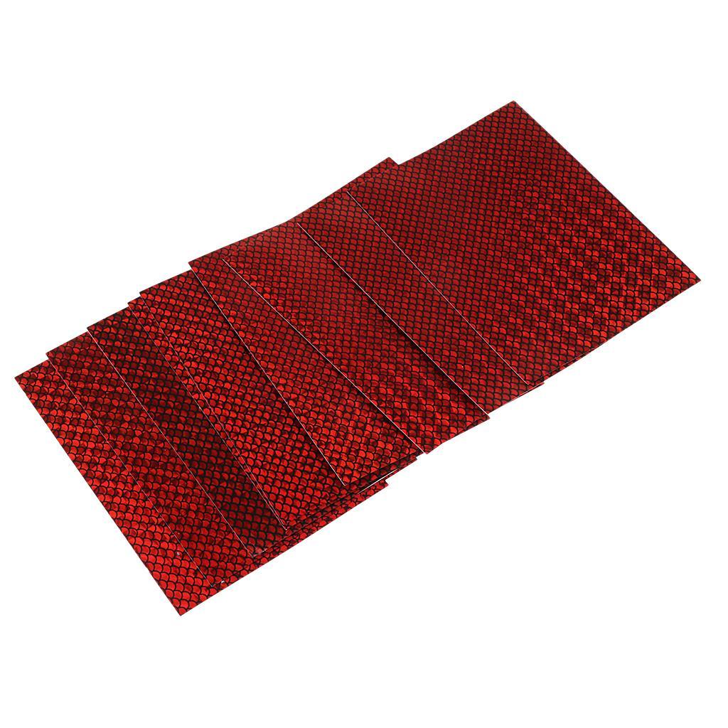 10pcs Holographic Adhesive Film Flash Fishing Lure Tape Lure Baits Scales Skin Stickers