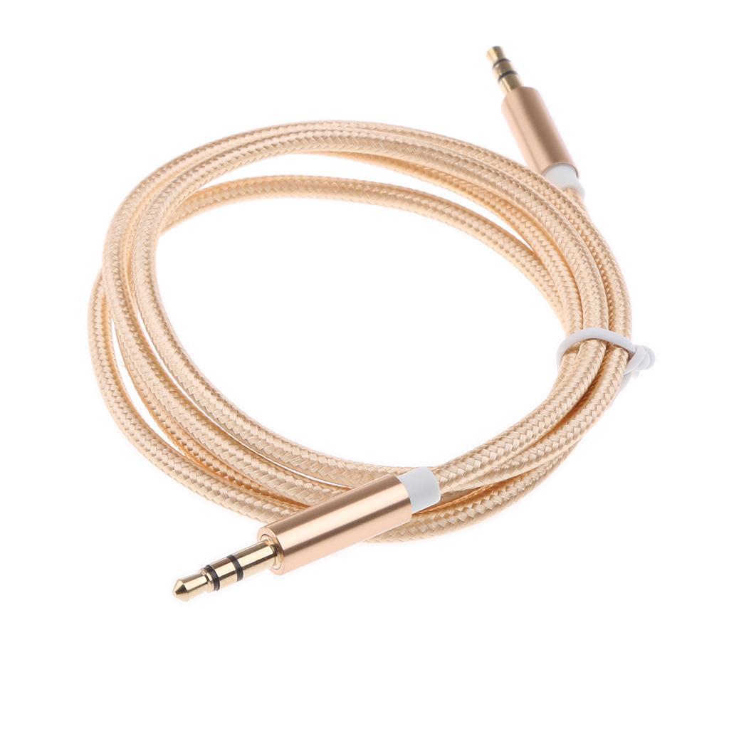 3.5mm Male AUX Stereo Audio Headphone Car Cable For iPod Phone MP3