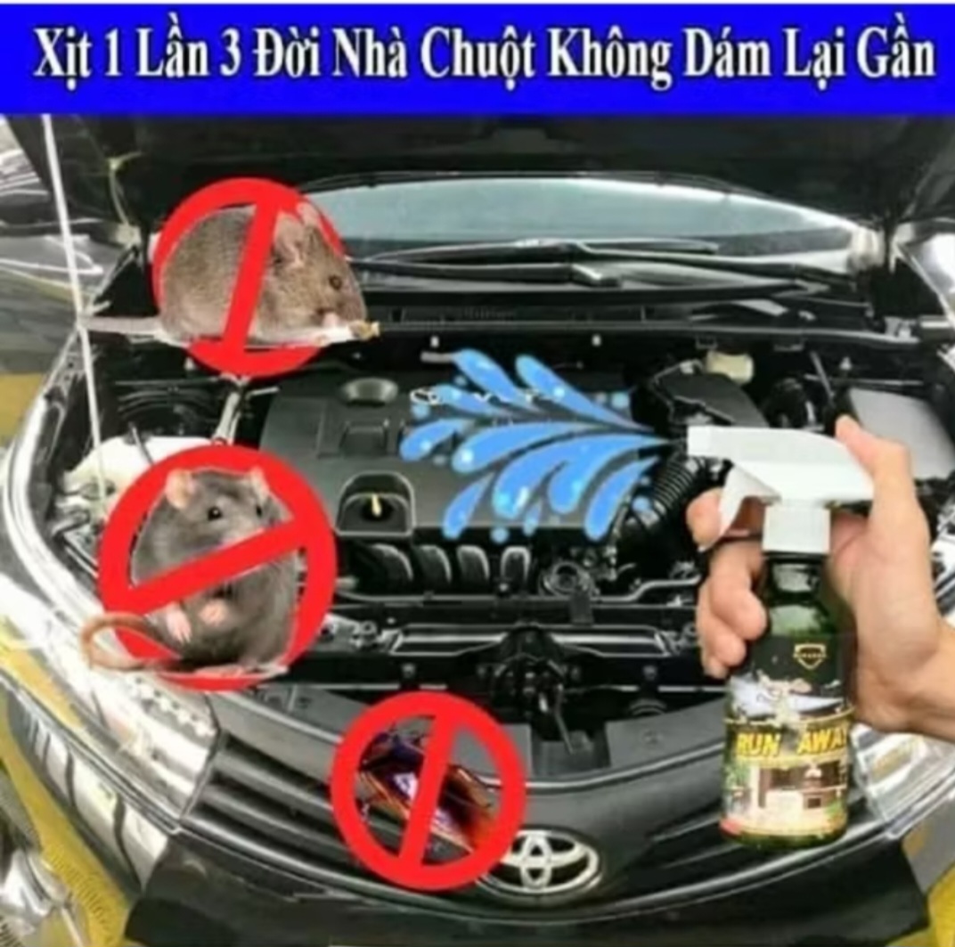 1 CHAI XỊT ĐUỔI CHUỘT BẰNG THẢO MỘC AN TOÀN CHẤT LƯỢNG CHO MỌI NHÀ