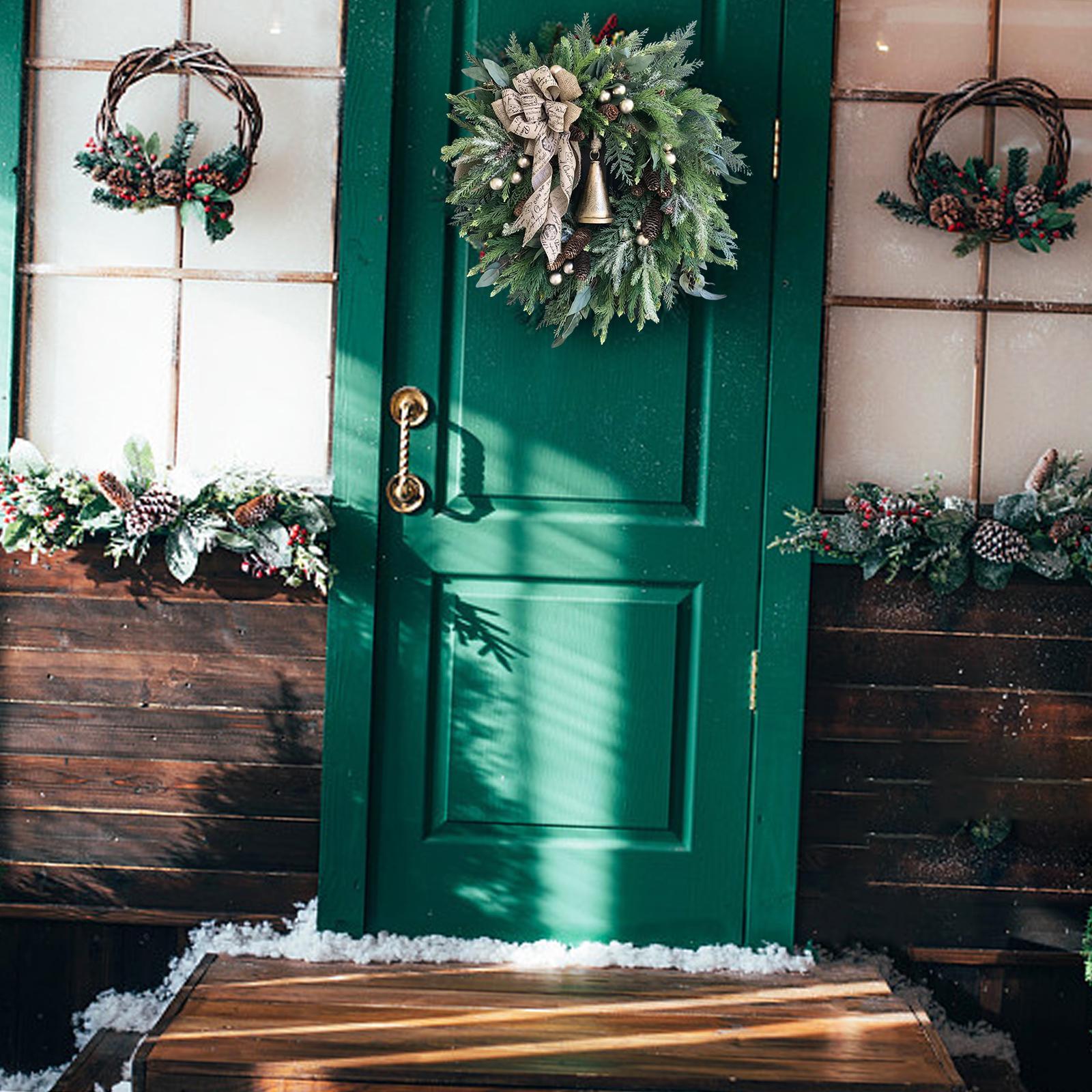 Artificial Wreath Christmas Winter Wreath Garland for Door Wedding