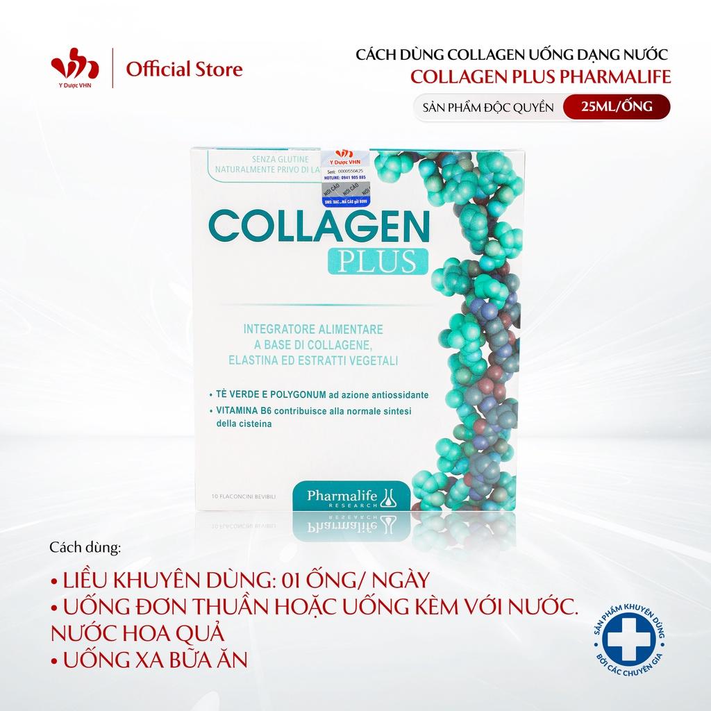 Collagen Uống Dạng Nước Collagen Plus PHARMALIFE Giúp Da Căng Bóng, Tươi Trẻ, Ngăn Ngừa Lão Hóa Hộp 10 Ống