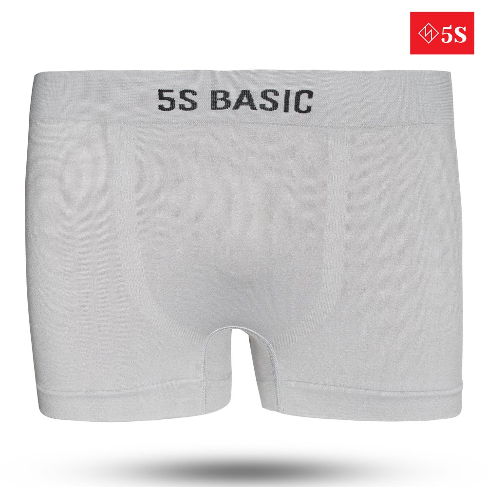 Quần Lót Nam Boxer 5S (4 màu) Cạp Dệt Không Đường May, Vải Mềm Mát, Co Giãn, Kháng Khuẩn Tốt (SIP21011BOX)