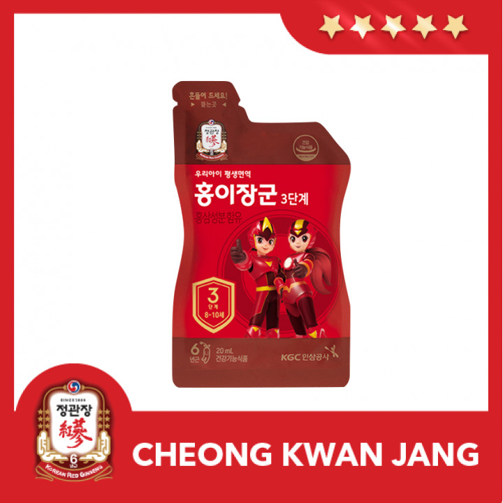 Hồng Sâm Hàn Quốc Cho Bé KGC Cheong Kwan Jang Kid Tonic Giai Đoạn 3  (20ml x 10 gói)