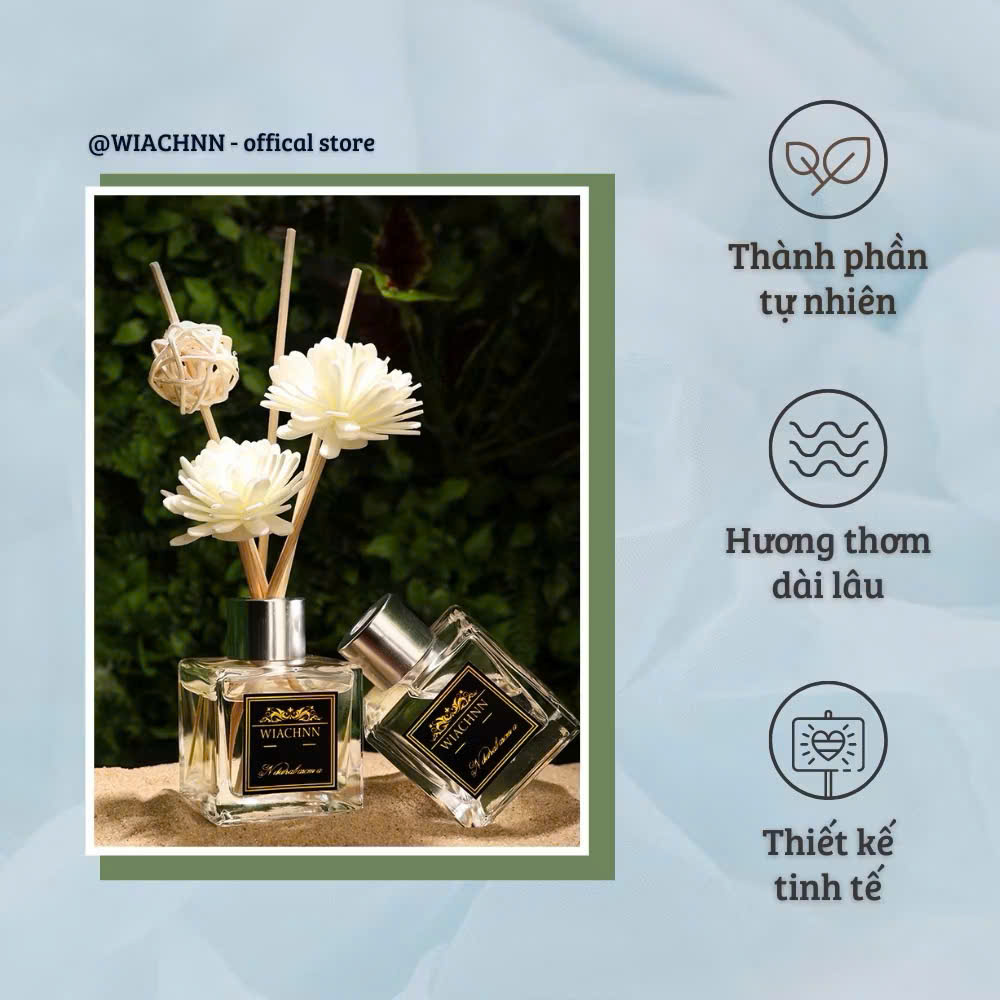 Tinh Dầu Thơm Phòng Thiên Nhiên 50ML - Tinh Dầu Khuếch Tán, Tặng Kèm Que Lưu Hương - HÀNG CHÍNH HÃNG MINIIN