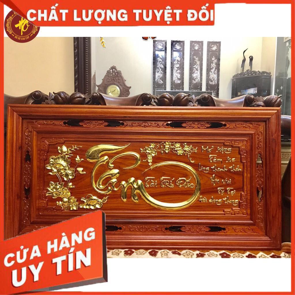 Tranh chữ gỗ Hương Mạ vàng sang trọng