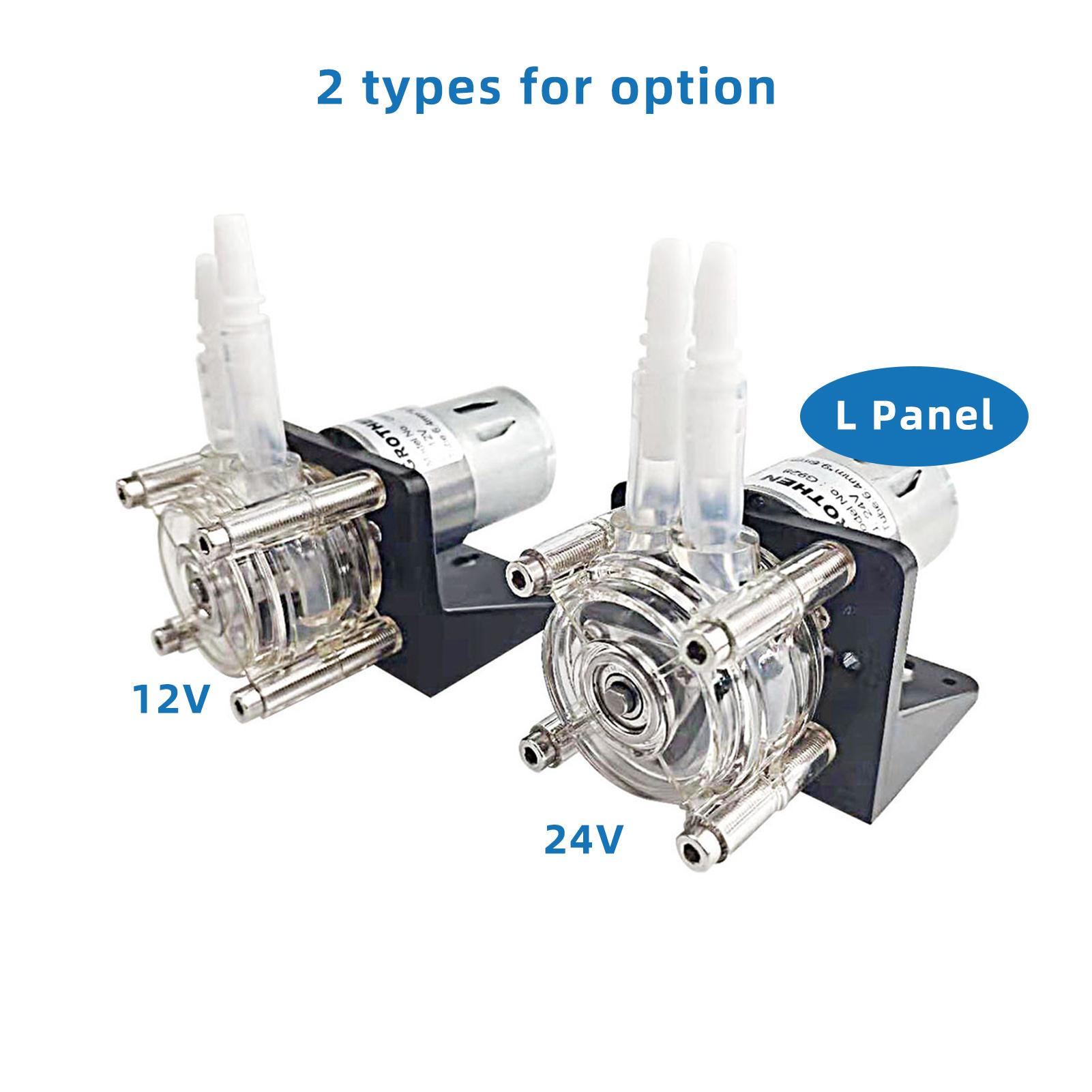 GROTHEN DC 24V Peristaltic Pump with Silicone Tubing High Flow Water Liquid Pump Dosing Vacuum Pump Self-Priming