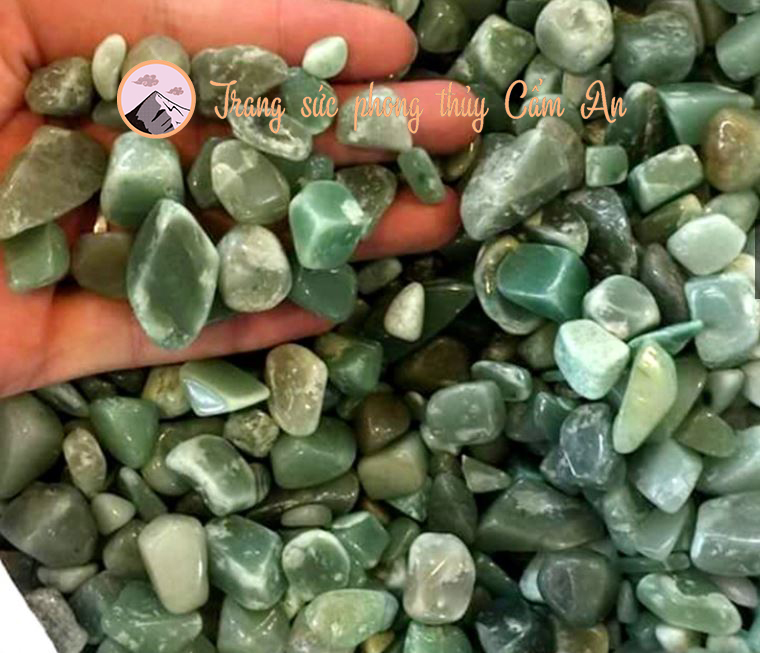 100g đá T.hạch a.nh phong thủy nhiều màu đã mài bóng.