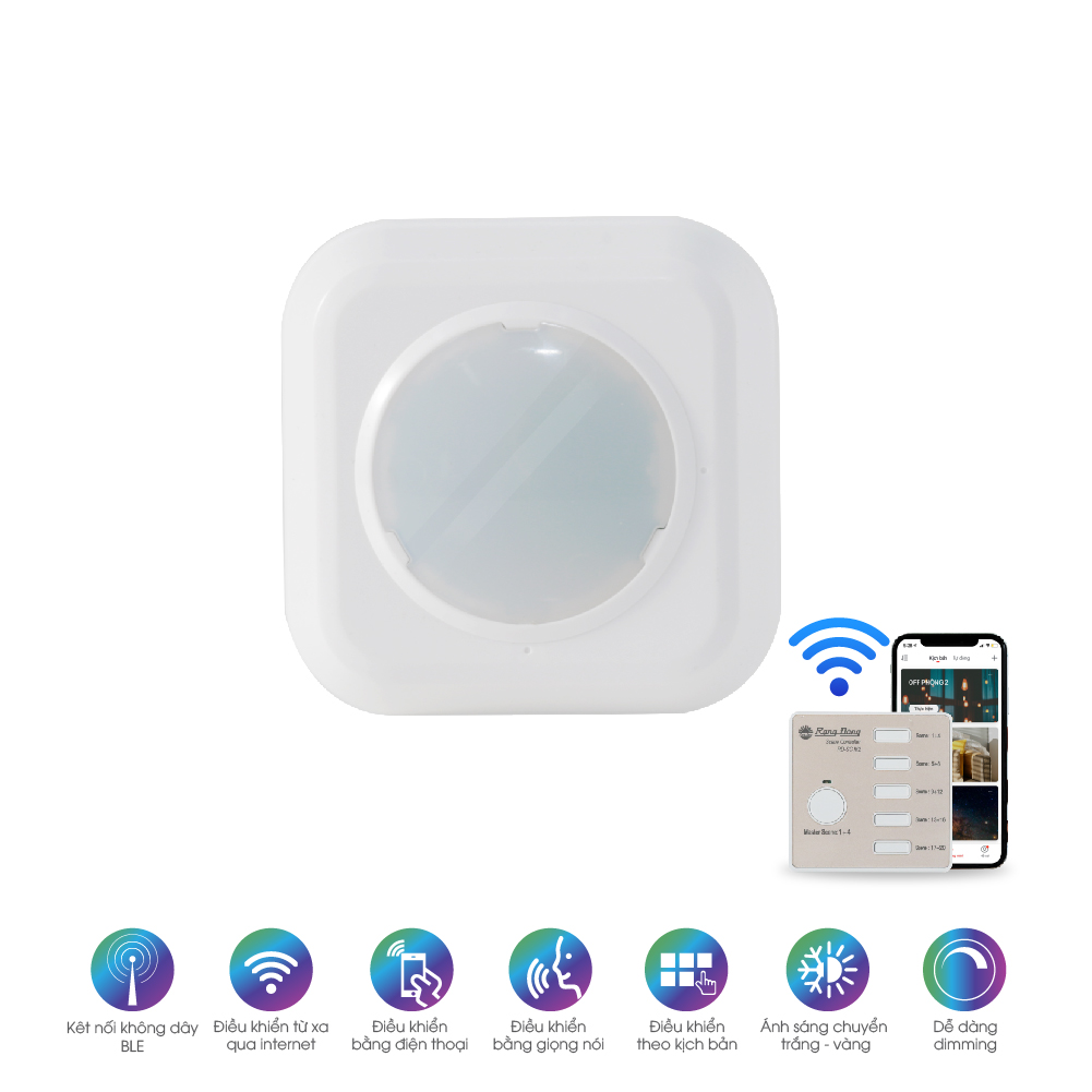 Bộ cảm biến ánh sáng của đèn Rạng Đông kết nối Bluetooth model CB03.LS.BLE (DC)