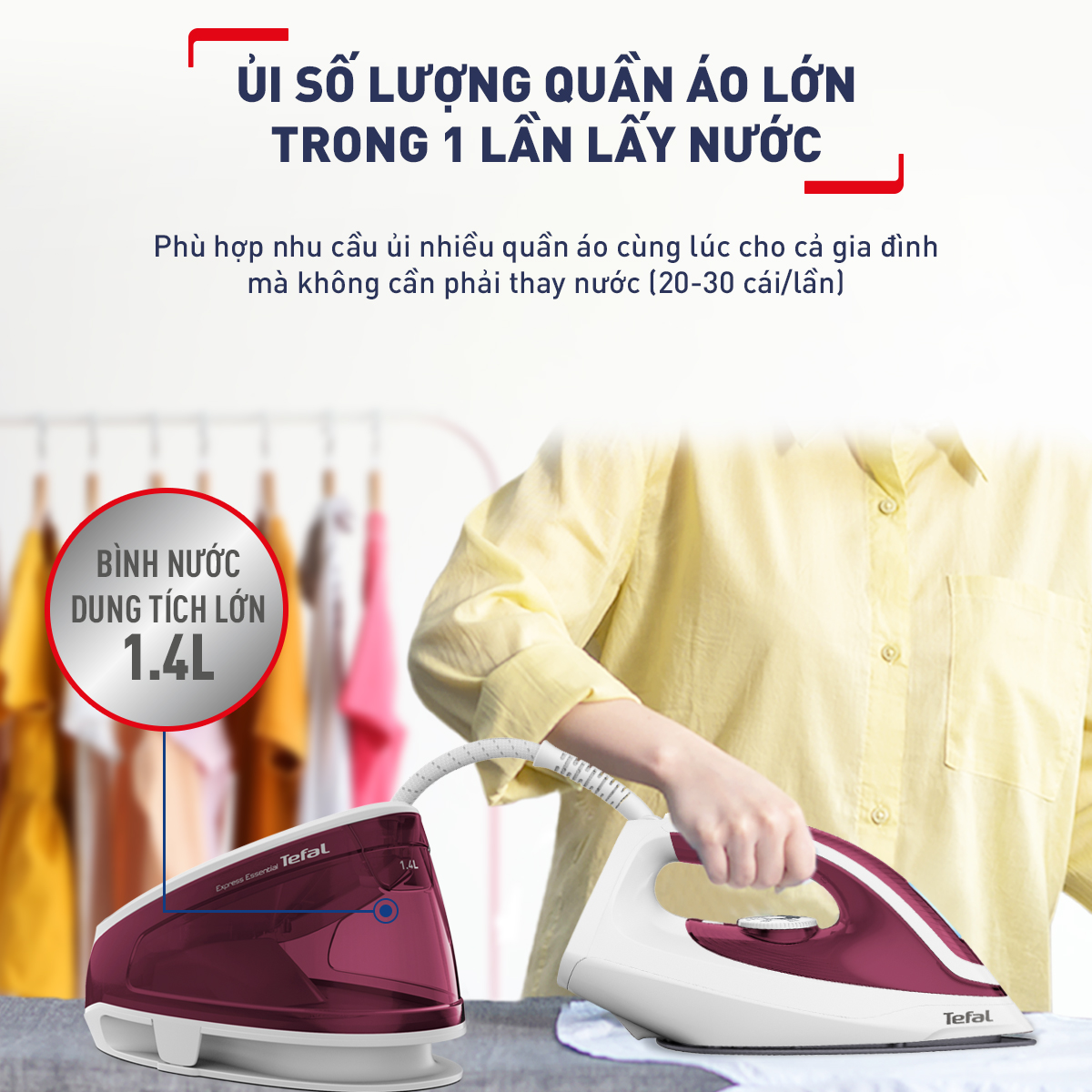 Bàn ủi hơi nước Tefal SV6110E0 - Hàng chính hãng