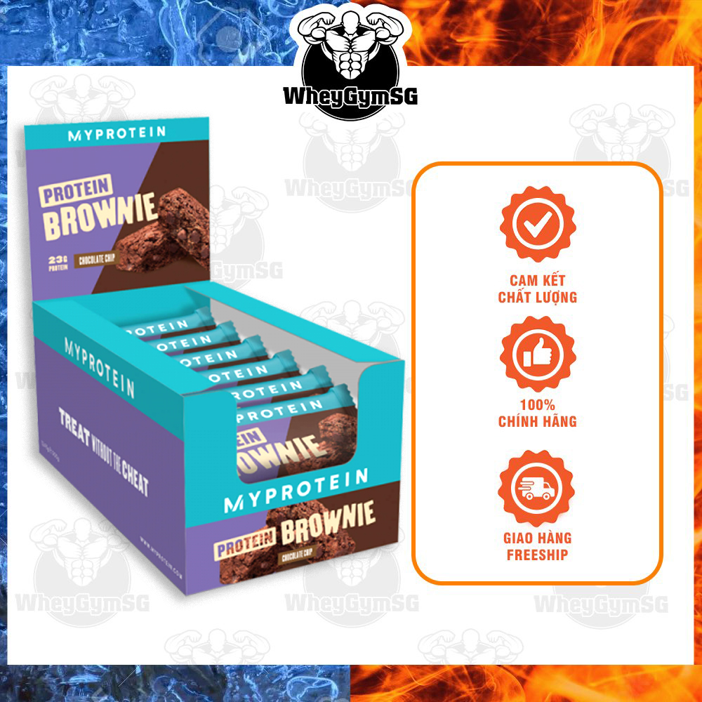 Thanh Protein Bar Bánh Protein Bar Protein Brownie Bar - Hộp 12 Thanh - Uk