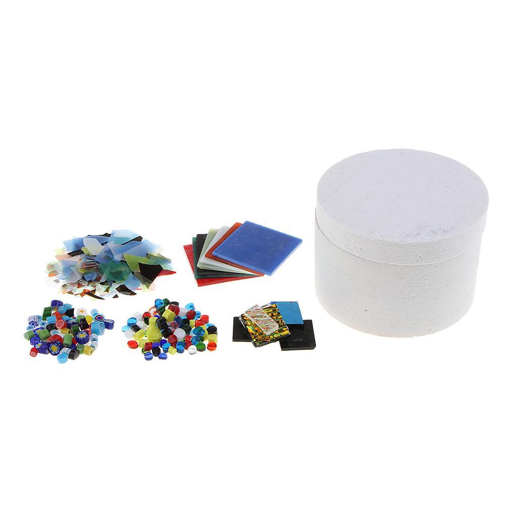 7 Pcs Glass Microwave Kiln Fusing Kit, Assorted Glass Paper DIY Art Jewelry