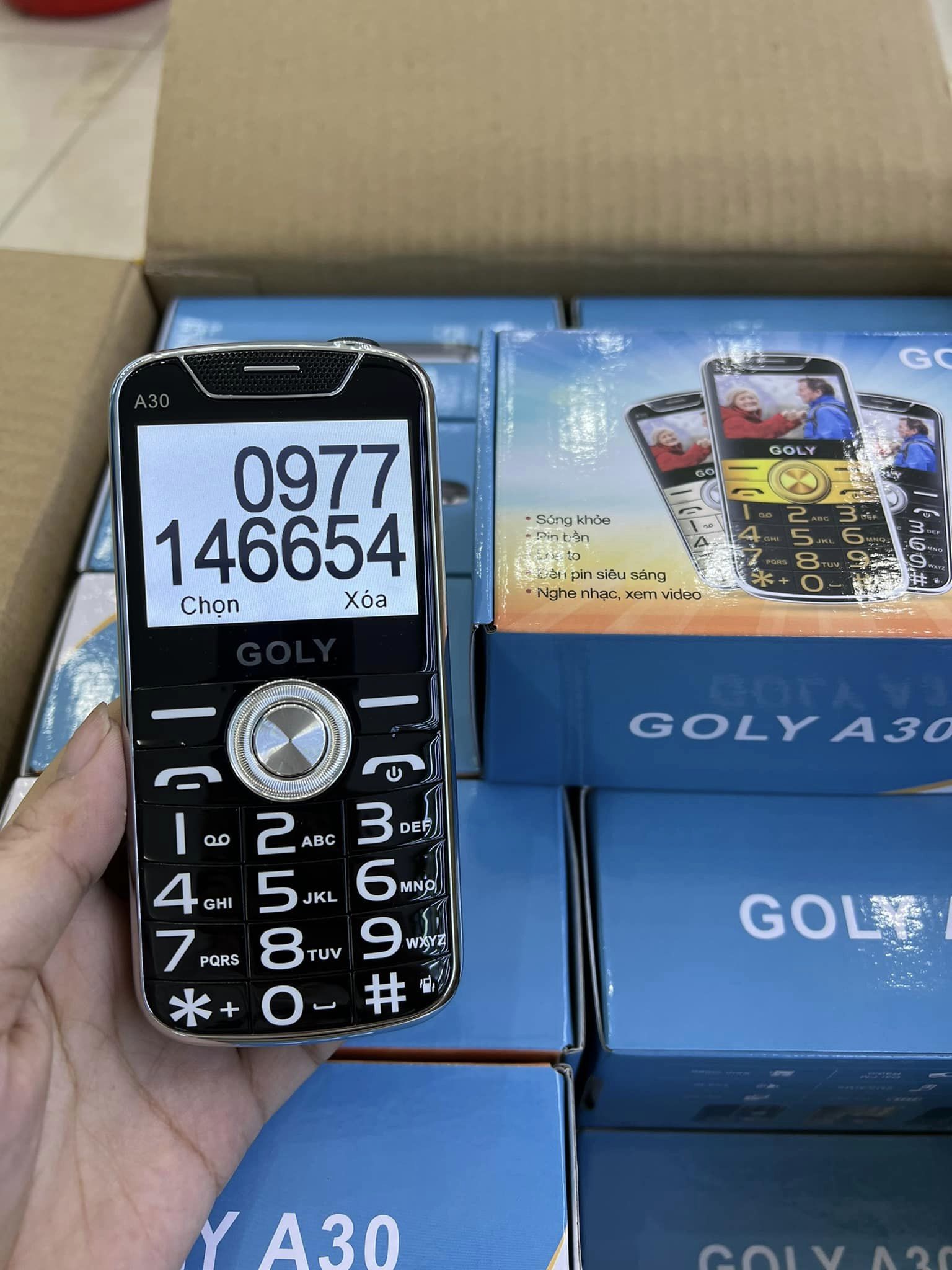Điện thoại người già Goly A30 ,phím to, chữ lớn, loa to – Hàng chính hãng