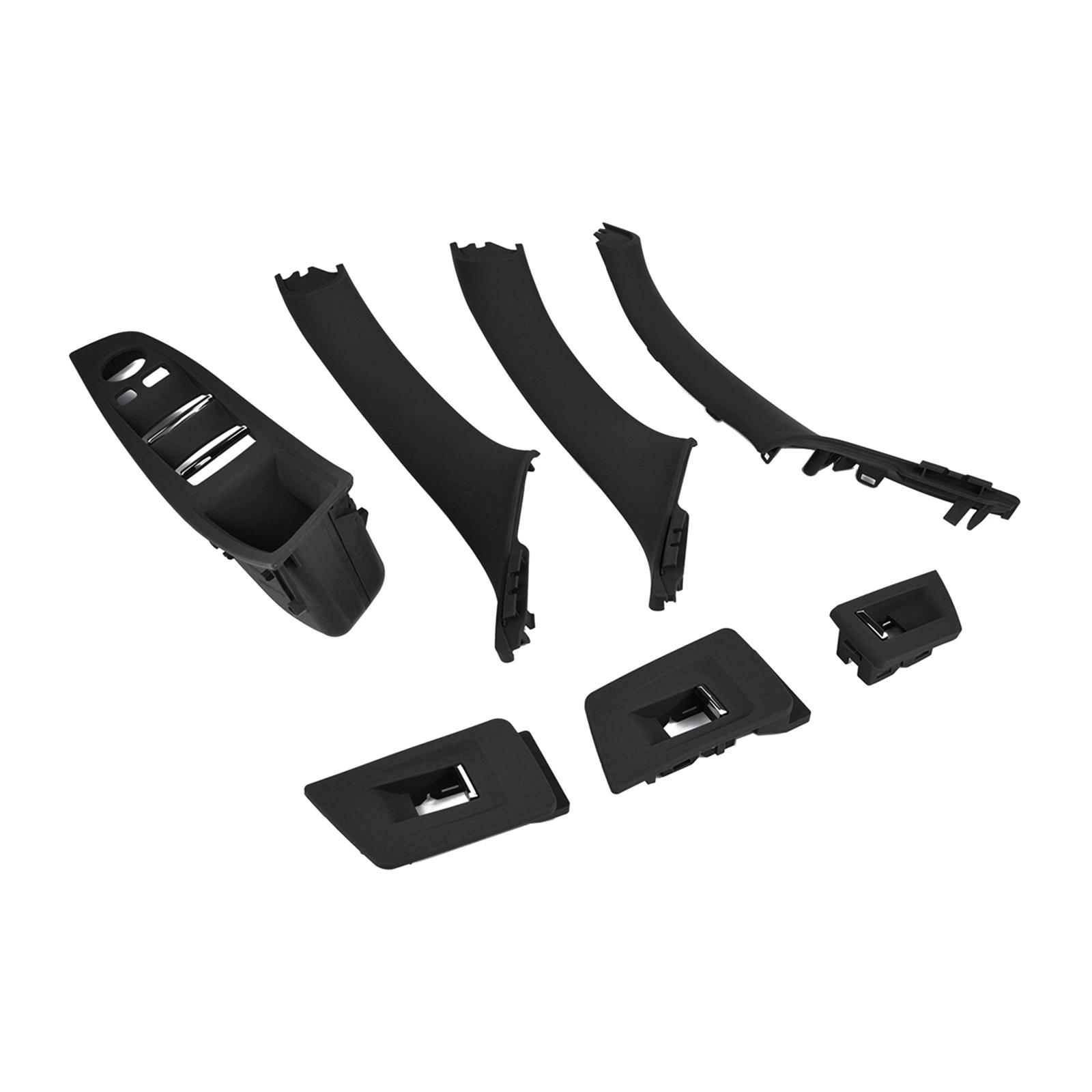 Car Inner Door Pull Handle Trim Cover Kits Replacement for BMW 5 Series 520i 525i 528i 530d 535i
