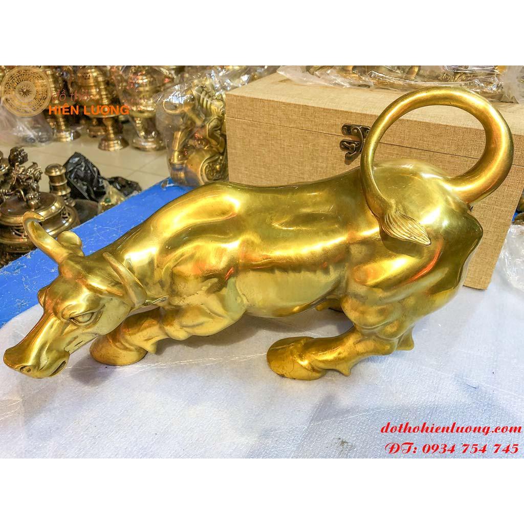 Tượng Trâu Chiến Cỡ Đại Dài 40cm Nặng 6kg-Tượng Trâu Đồng Phong Thủy