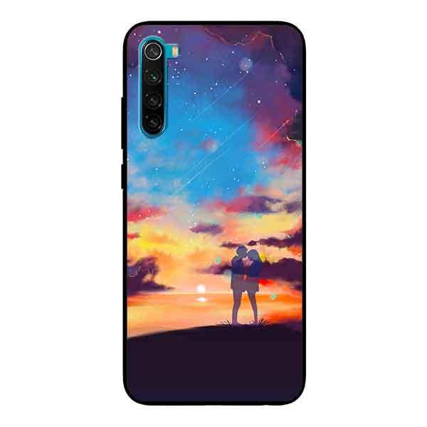 Ốp Lưng in cho Xiaomi Redmi Note 8 Mẫu Vũ Trụ Tình Yêu - Hàng Chính Hãng