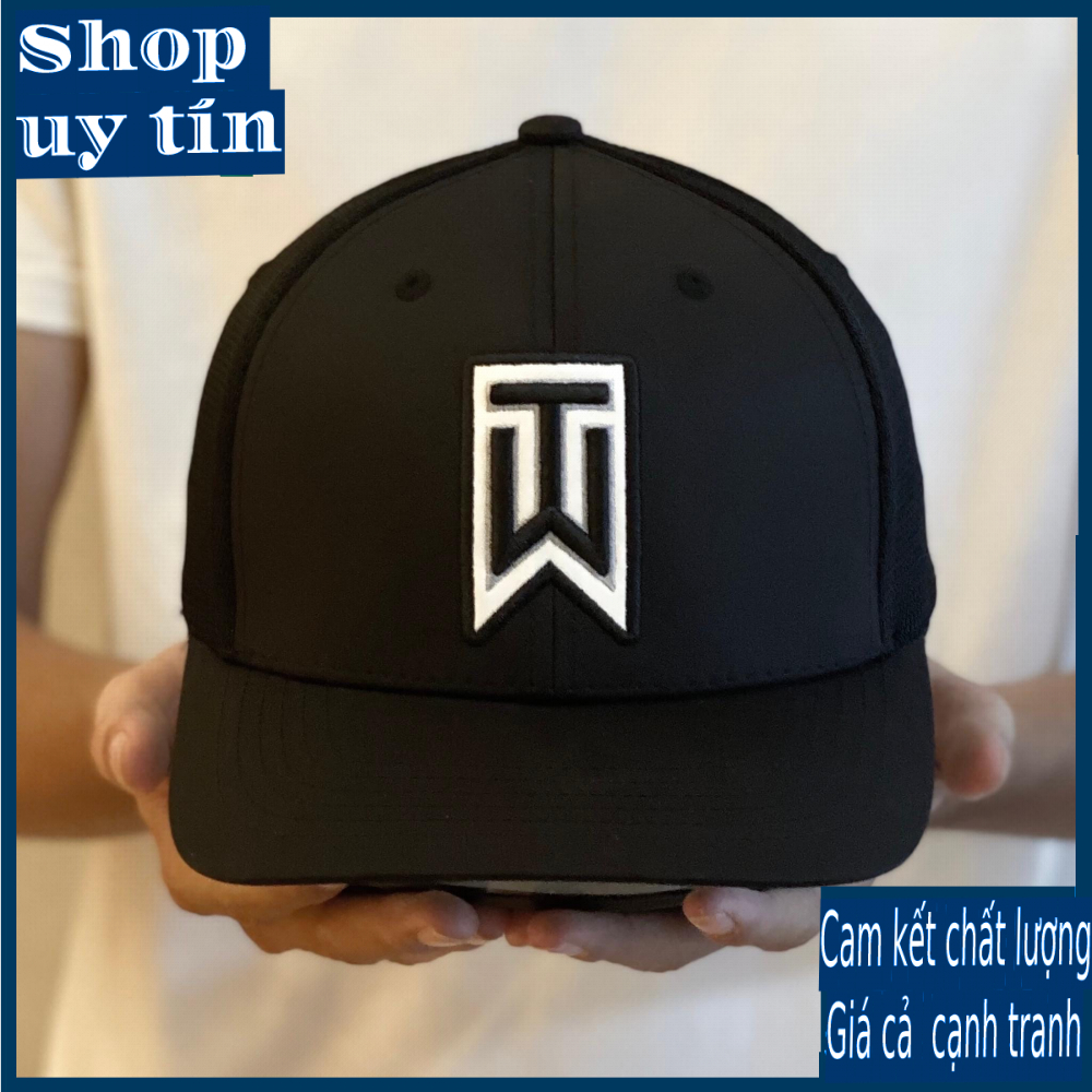 Freeship - MŨ NÓN KẾT LƯỠI TRAI BÍT ĐUÔI THÊU LOGO TRẮNG THỜI TRANG NAM NỮ CAO CẤP - nhiều màu - màu xanh / màu đen/ màu trắng