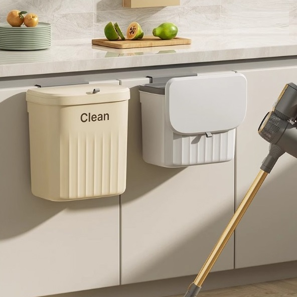 Thùng Rác Treo Tủ Bếp, Treo Nhà Vệ Sinh Nắp Lật 2 Chiều Bằng Nhựa PP Cao cấp - Hàng chính hãng (Màu ngẫu nhiên)