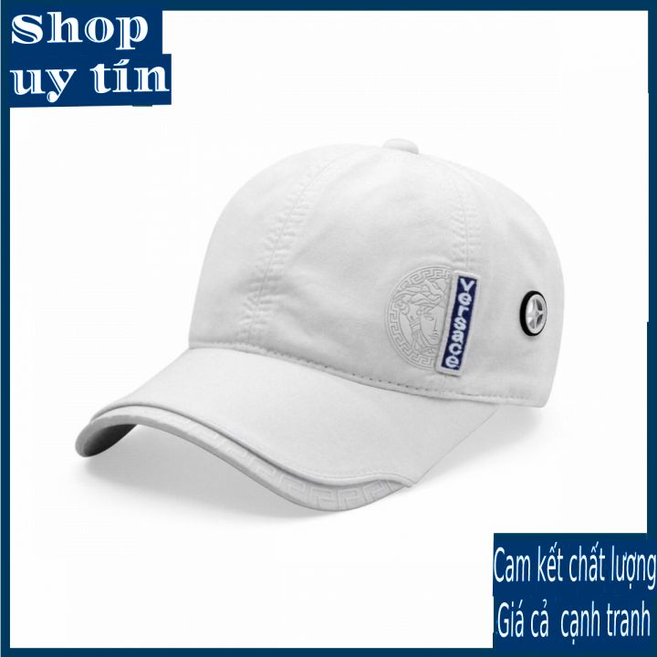 Freeship - MŨ NÓN KẾT LƯỠI TRAI VERSA.CE MÀU TRẮNG THỜI TRANG NAM NỮ CHẤT LƯỢNG CAO CẤP - KIEU CPK