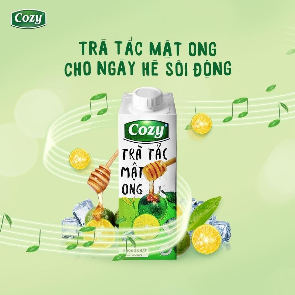 Thùng 24 hộp Trà Tắc Mật Ong Cozy 225ml