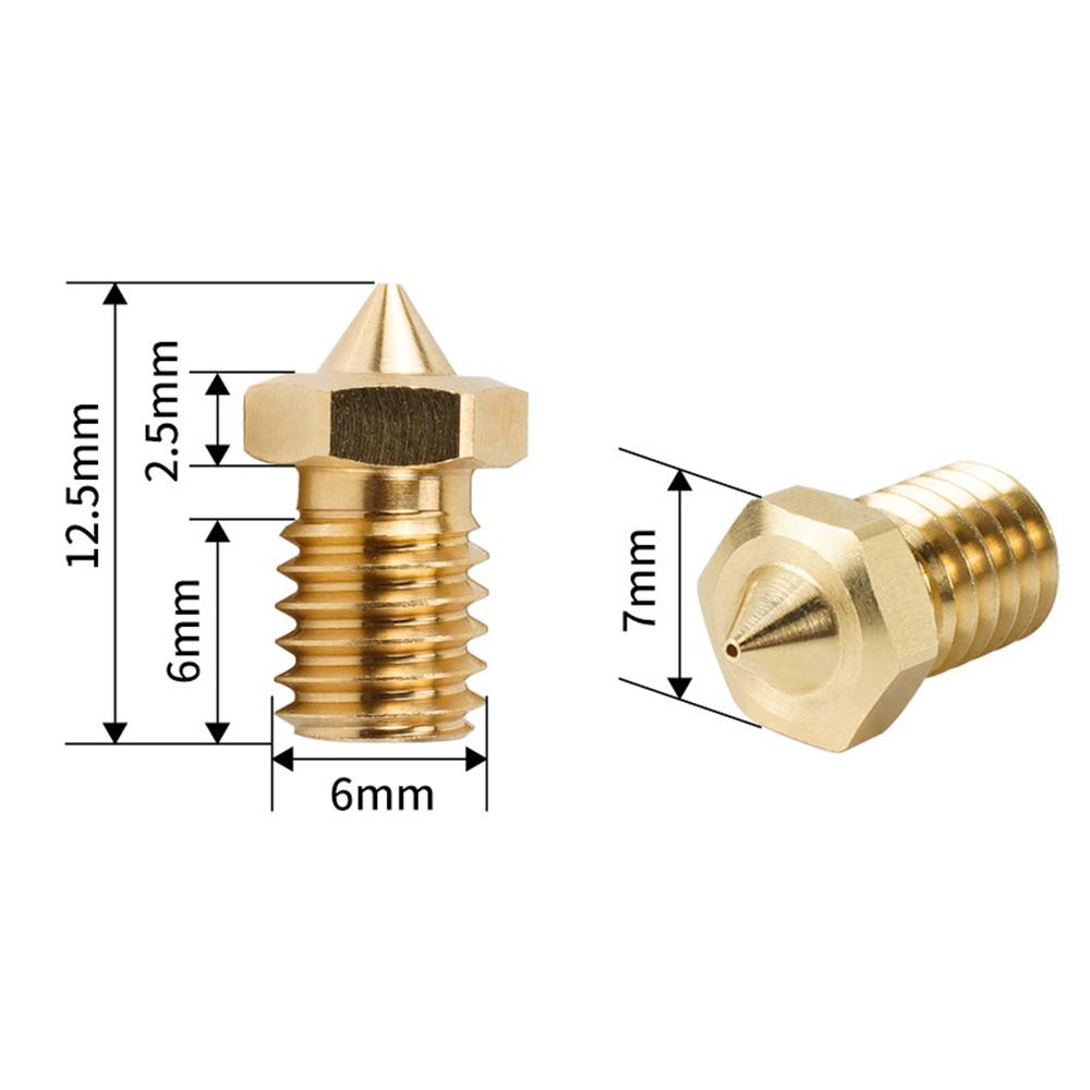 Vòi phun máy in 3D cho dây tóc 1,75mm 3D v6 clone-CHT đầu vòi phun bằng đồng đầu in 0,4mm lưu lượng cao