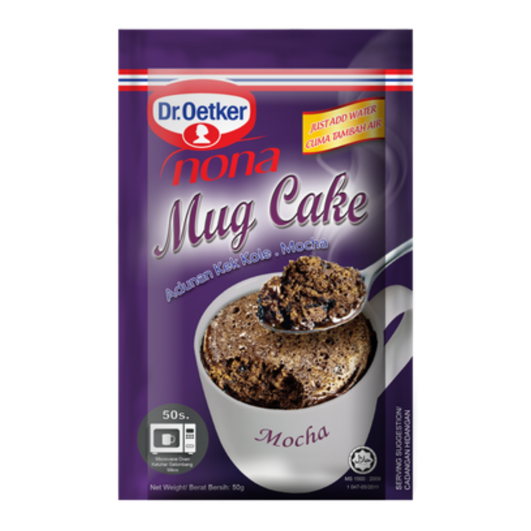 COMBO 1 Hộp Bột Làm Bánh Mug Cake Mocha Dr.Oetker 50g + 1 Lon Đào Ngâm Đường Pavlides 820g