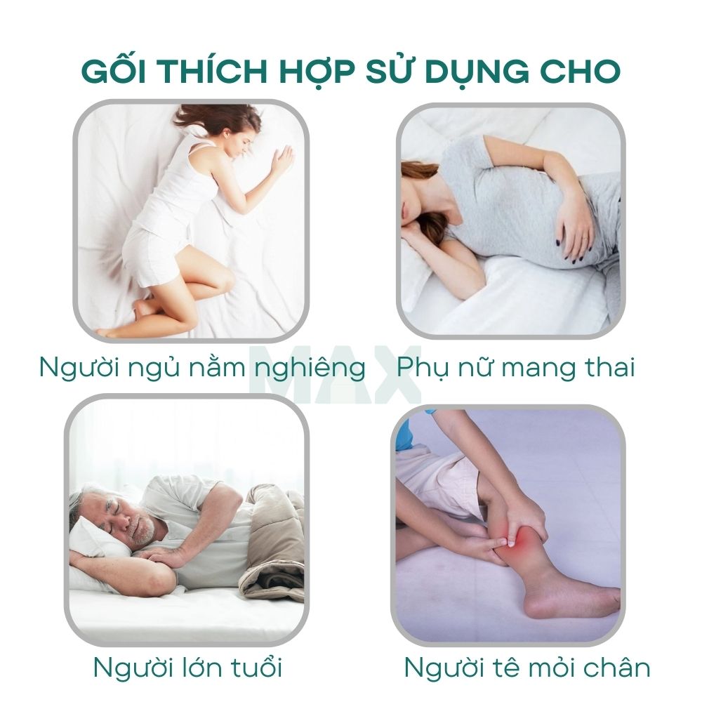 Gối kẹp chân chuẩn y tế giúp cải thiện lưu thông máu giảm tê mỏi chân dùng cho phụ nữ mang thai, người lớn tuổi