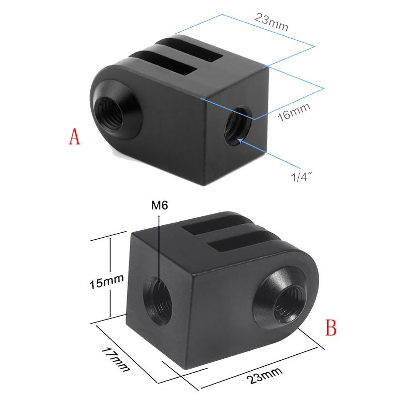 1/4 "/ M6 Mini Tripod Adapter CNC Monopod Mount Base cho Gopro Hero 11 10 9 7 6 cho Phụ kiện máy ảnh hành động DJI OSMO