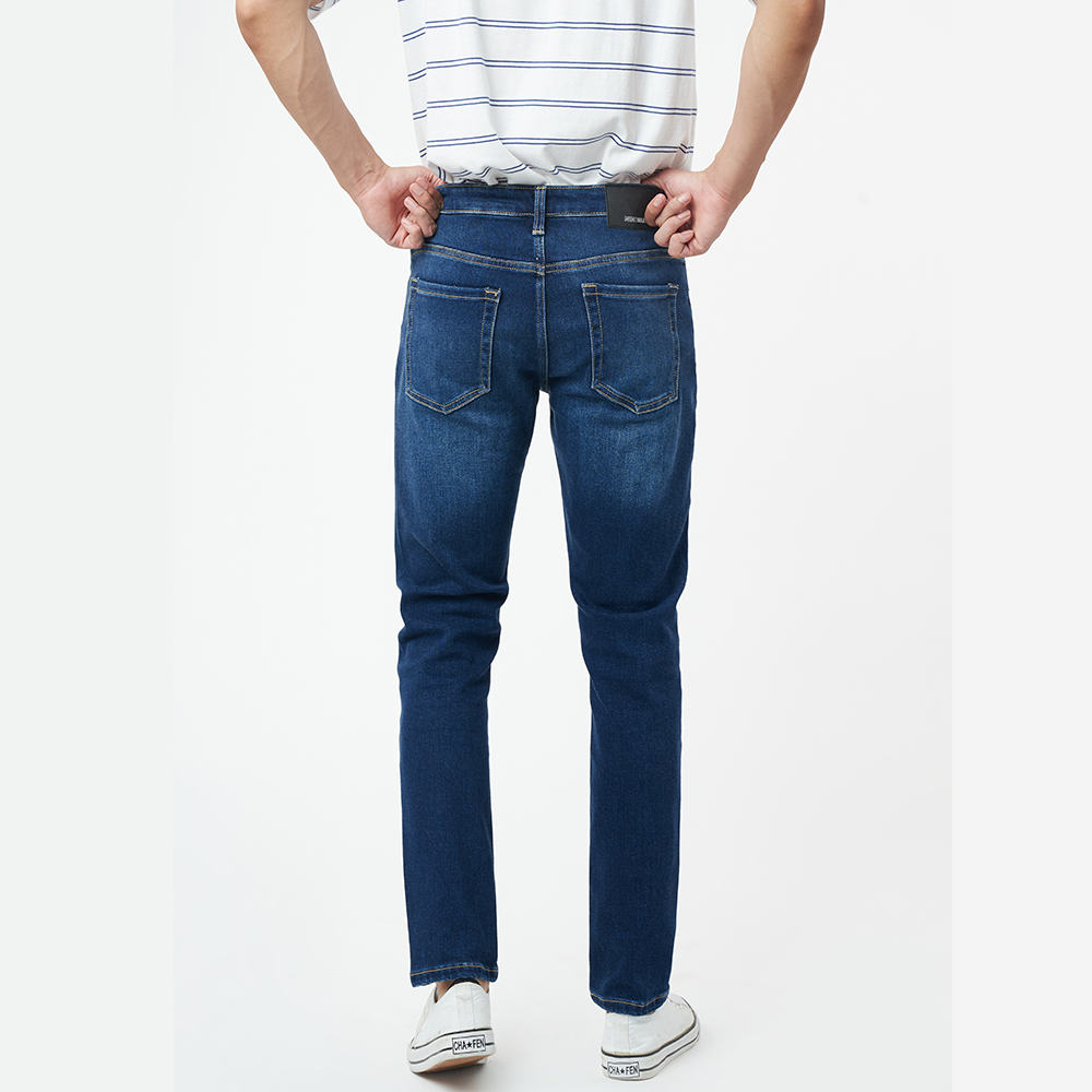 Ninomaxx Quần jean Basic nam dài dáng slim fit co dãn tốt 2202023