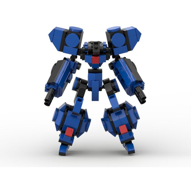 Đồ chơi lắp ráp Robot mech moc Steel Blue