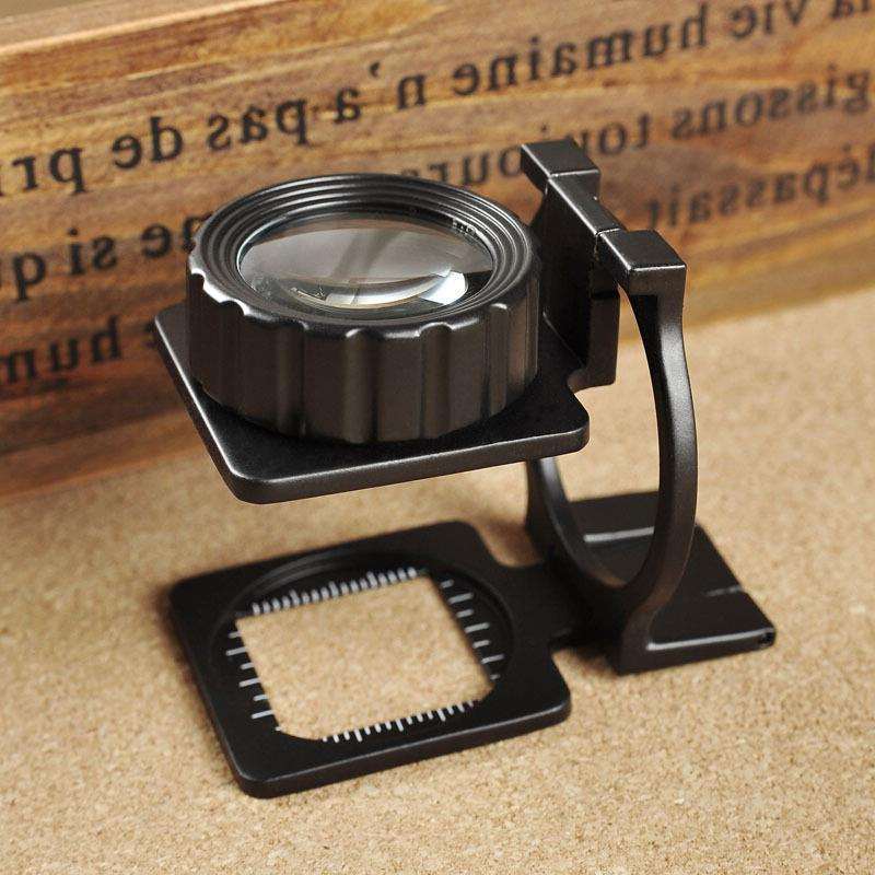 Kính lúp để bàn 20x mini đa năng có thước đo hỗ trợ sửa chữa