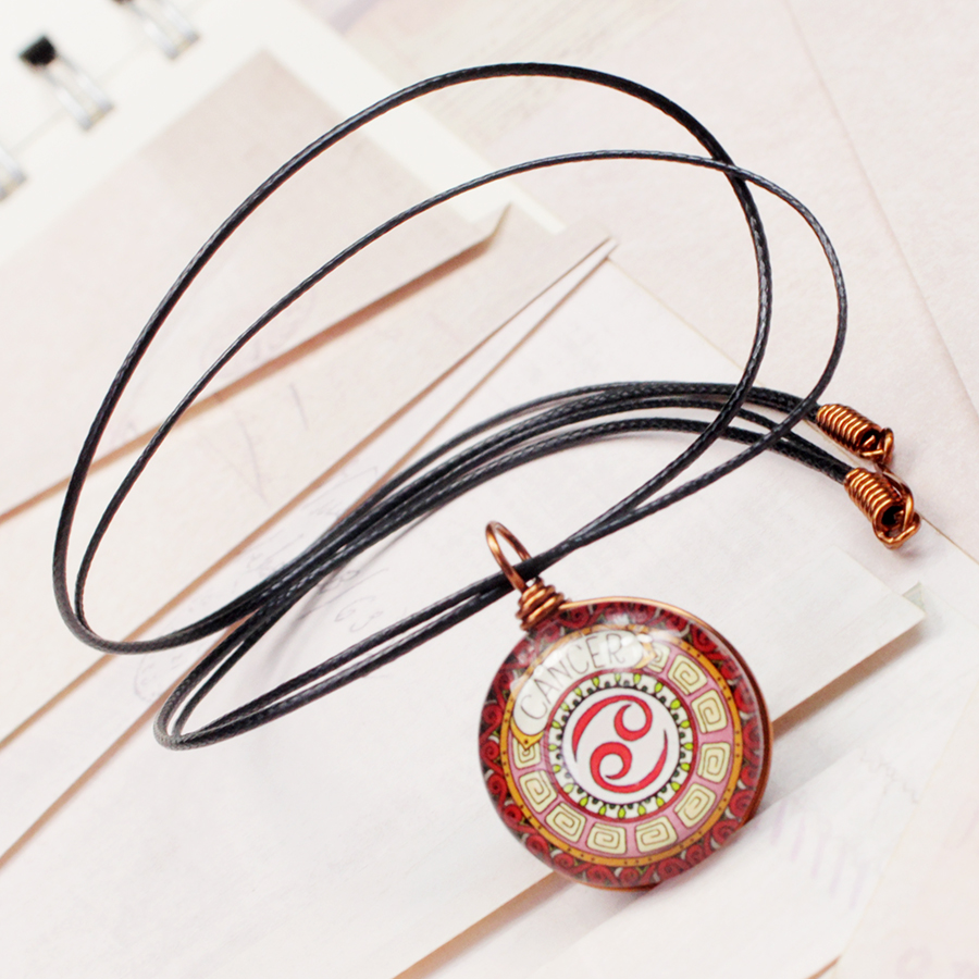 Dây chuyền 12 cung hoàng đạo Zodiac màu sắc tươi sáng 06647-MDC0012