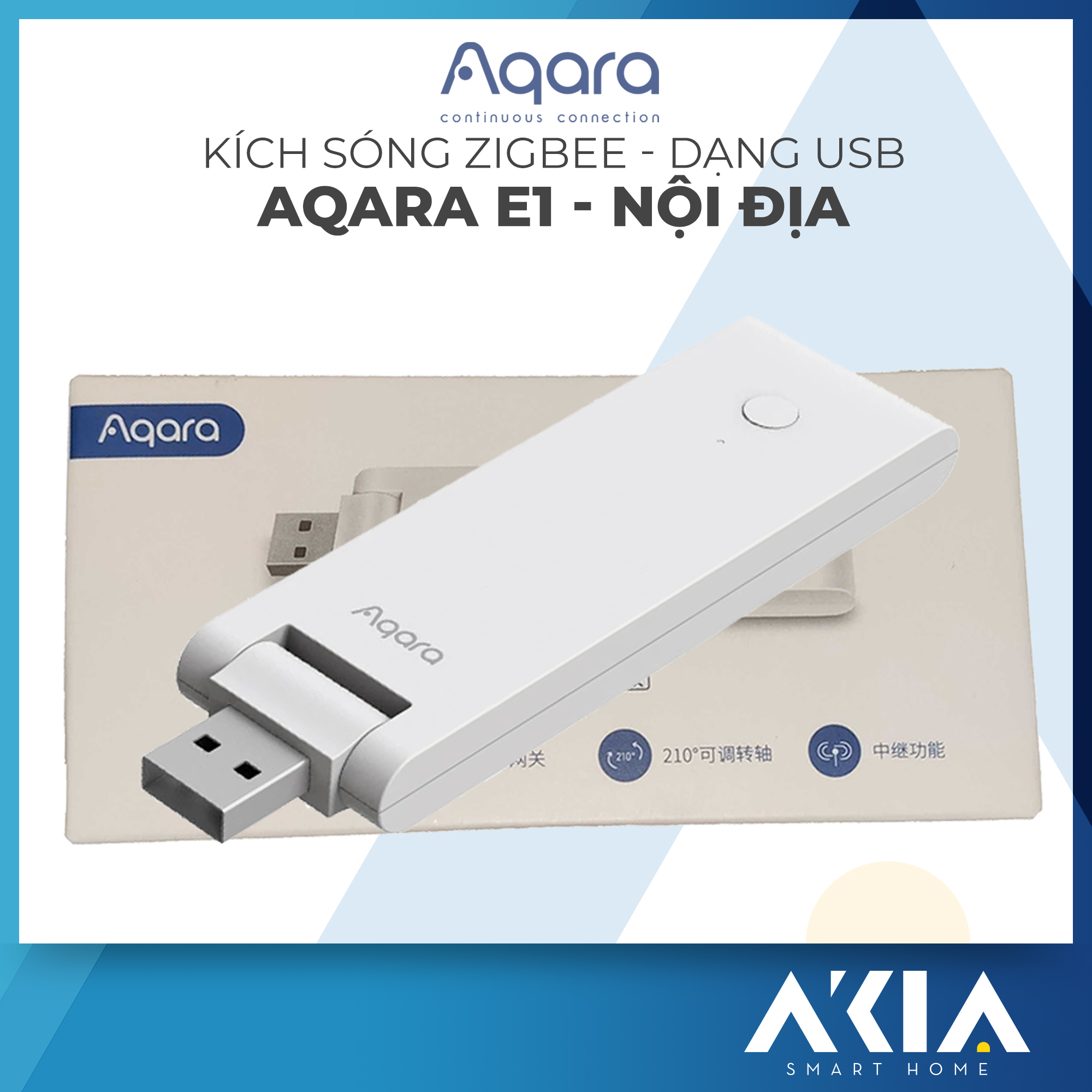 Bộ điều khiển trung tâm Aqara E1, Dạng USB nhỏ gọn - Zigbee 3.0 - Hỗ trợ Apple Homekit - Hàng Chính Hãng