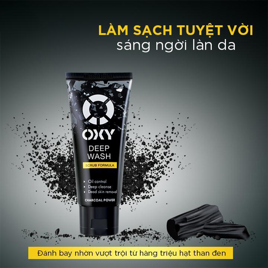 Kem Rửa Mặt Có Hạt OXY DEEP WASH