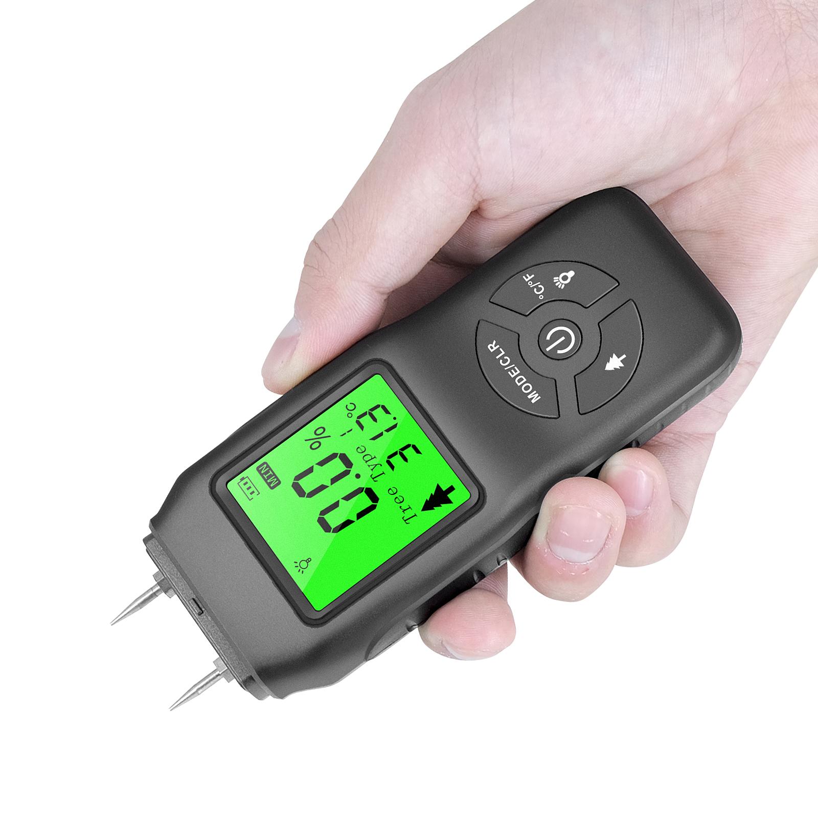 Máy Dò Độ Ẩm Kỹ Thuật Số Cầm Tay Màn Hình Lcd Có Đèn Nền Dò Rò Rỉ Nước Chính Xác