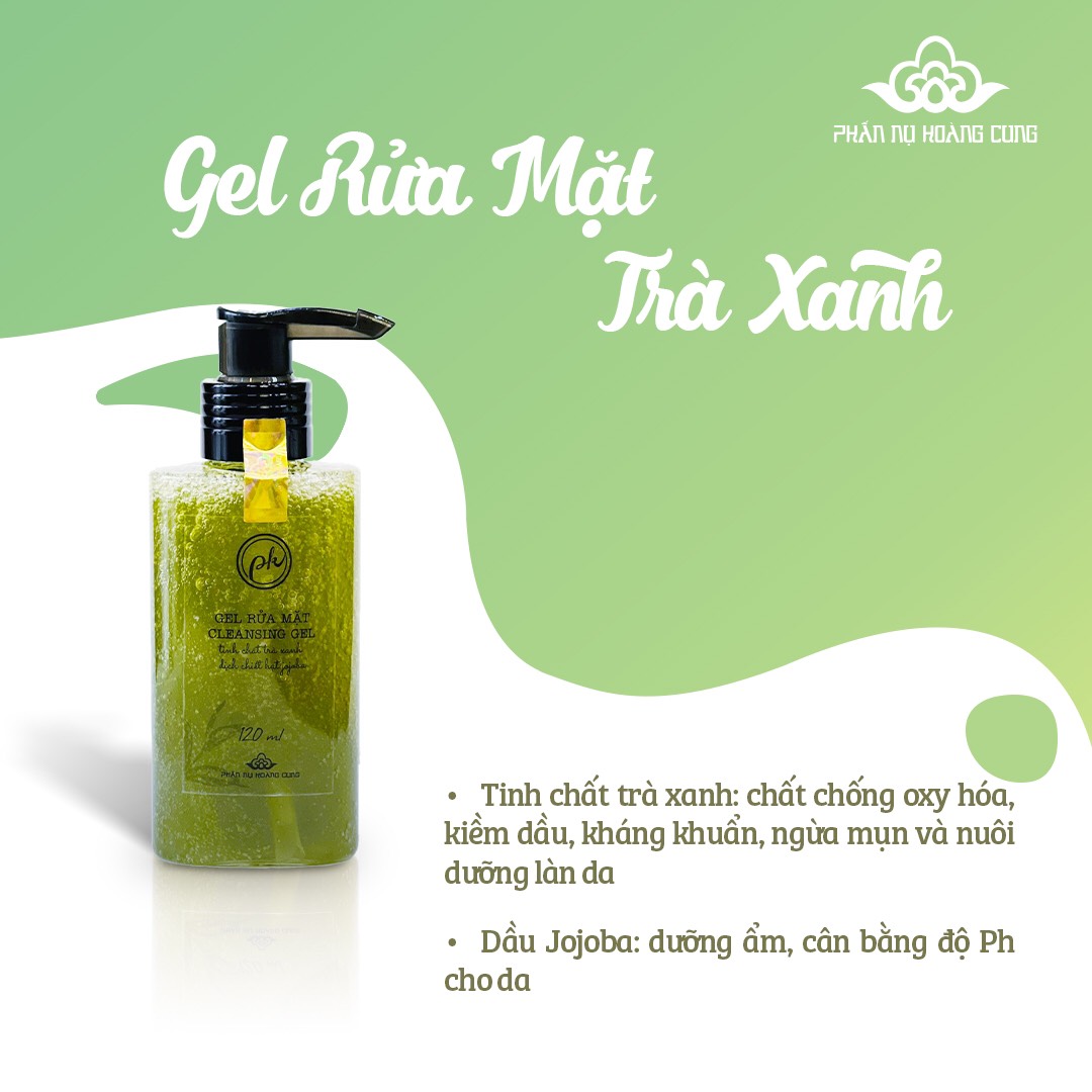 Gel rửa mặt trà xanh  Phấn Nụ Hoàng Cungung