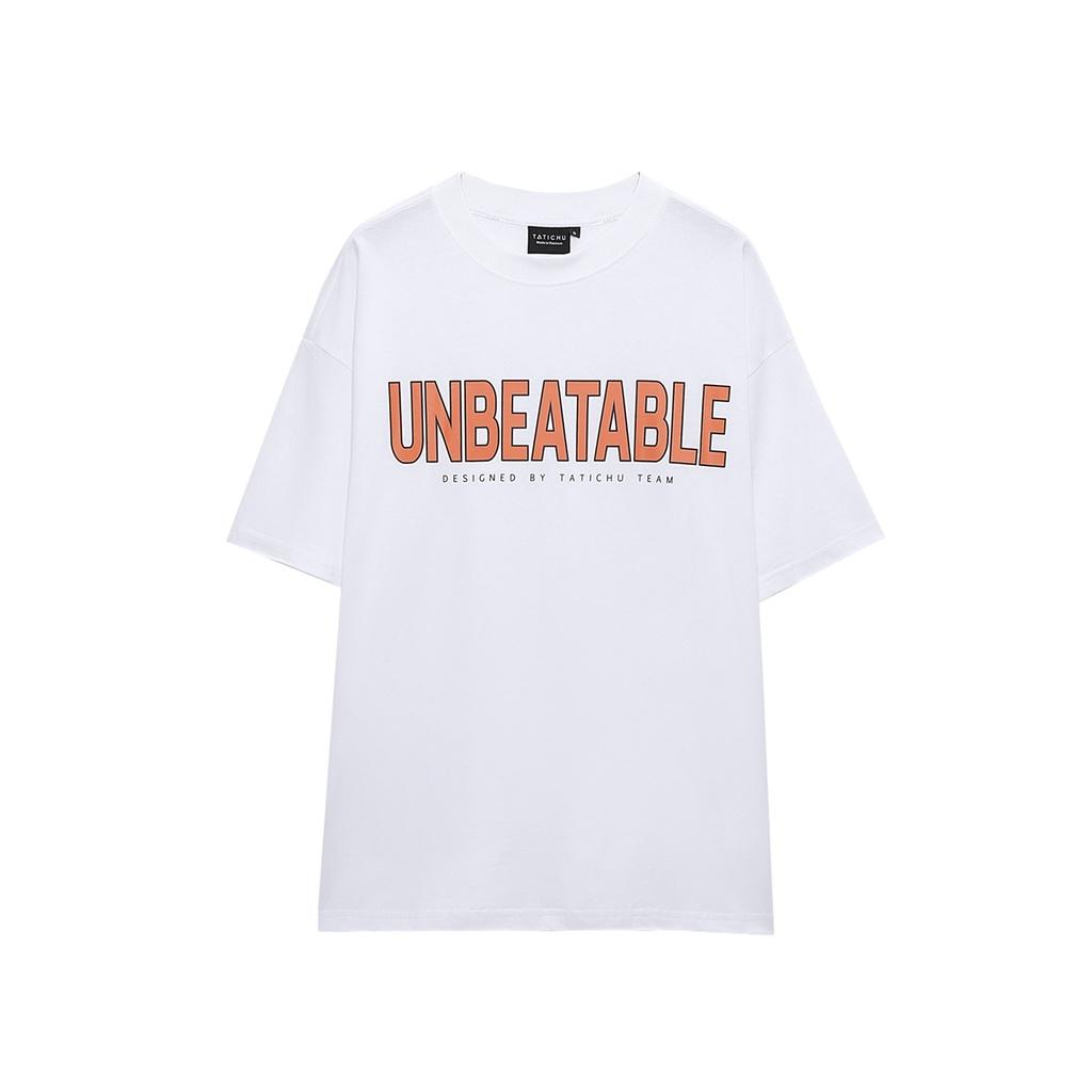 TATICHU - Áo thun form rộng in chữ UNBEATABLE - UNBEATABLE Tee Shirt