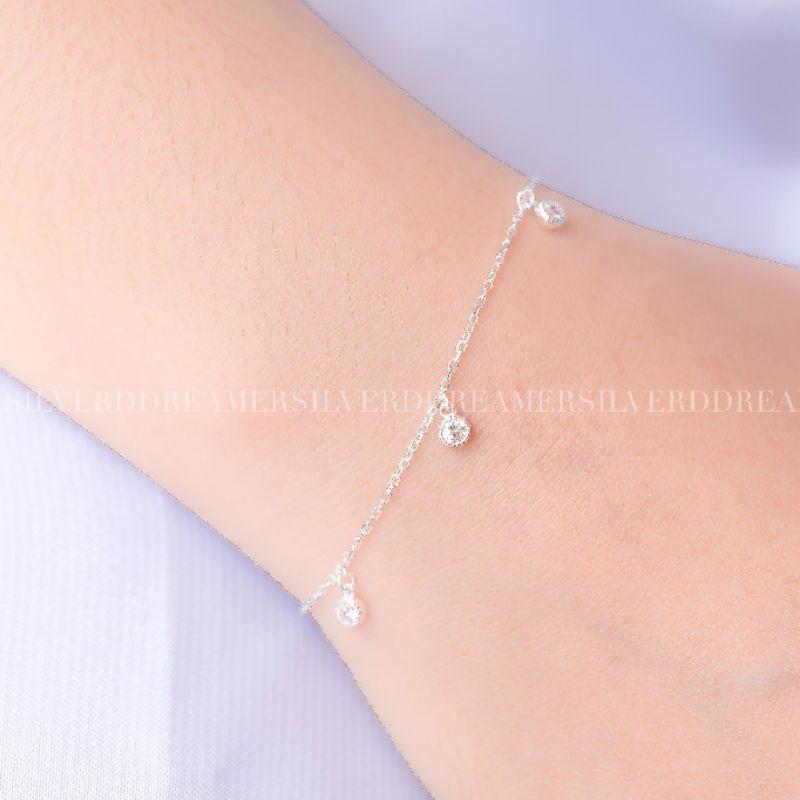 Lắc tay bạc đính đá cao cấp  YN JEWELRY SL