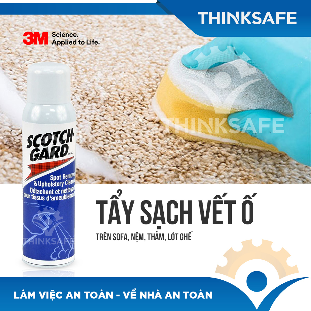 Chai Xịt Vệ Sinh Vết Bẩn Trên Thảm - Sofa - Nệm - Ghế 3M Scotchgard spot remover and upholstery cleaner - Tẩy sạch vết ố bụi bẩn một cách dễ dàng làm sạch hầu hết các loại sợi thảm