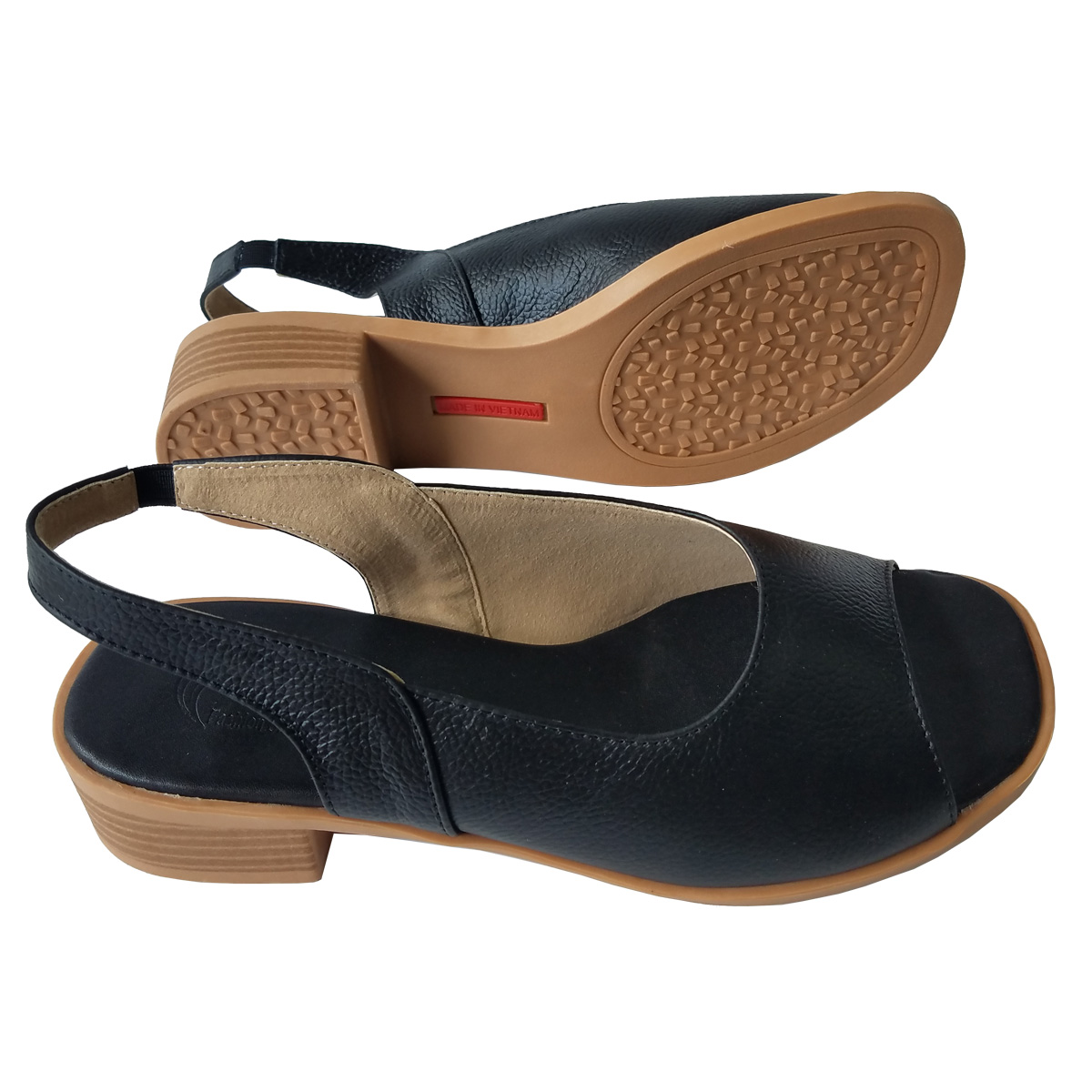 Giày Sandal Cao Gót BIGGBEN Da Bò Thật Cao 4 Phân SDCG91