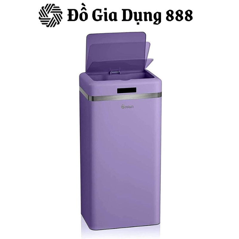 Thùng Đựng Rác Cảm Ứng SWAN, Dung Tích 45L, Chất Liệu Thép Không Gỉ, Phong Cách Vintage, Nhập Đức