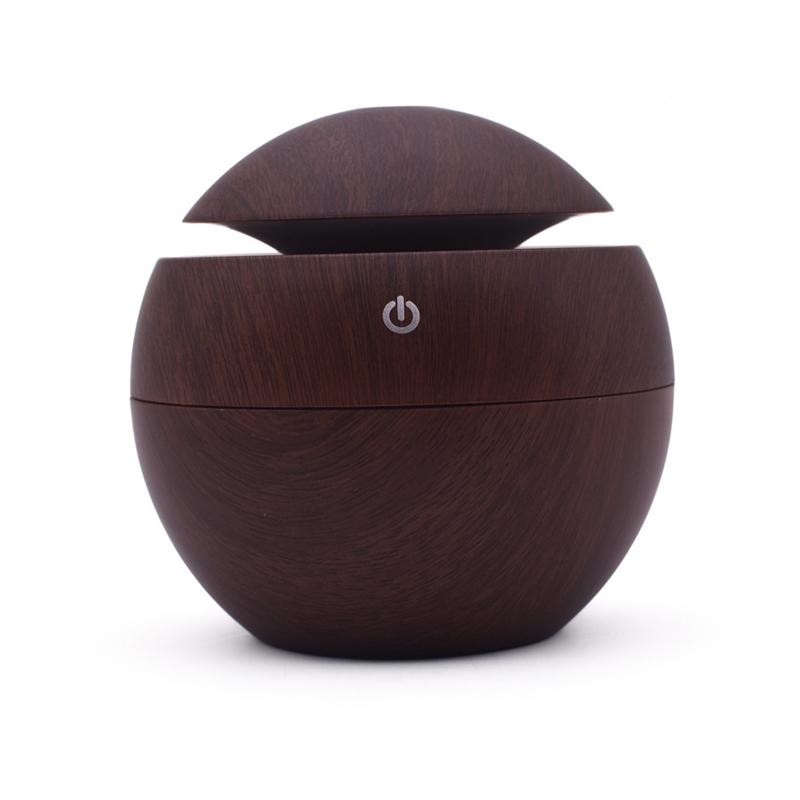 Mini Máy Tạo Độ Ẩm Không Khí USB Siêu Âm Khuếch Tán Hương Thơm Tinh Dầu Hương Thơm Khuếch Tán Điện Sương Mù Vân Gỗ Ánh Sáng Đèn LED Nhà