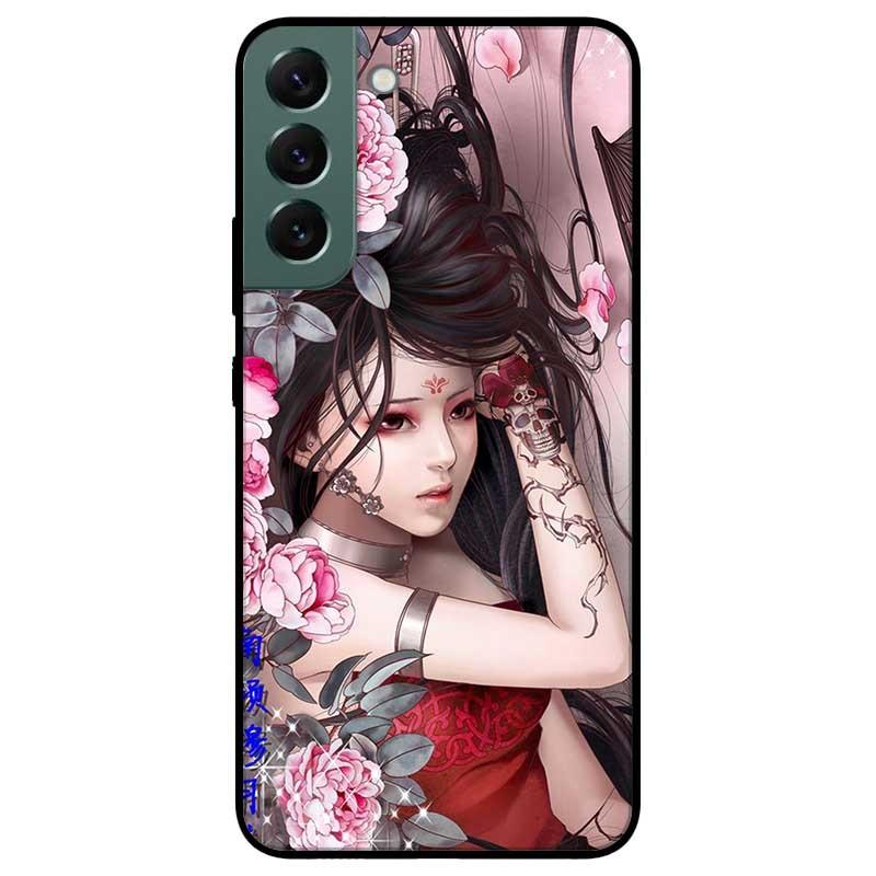 Ốp lưng dành cho Samsung S22 - S22 Plus - S22 Ultra - Cô Gái Mẫu Đơn