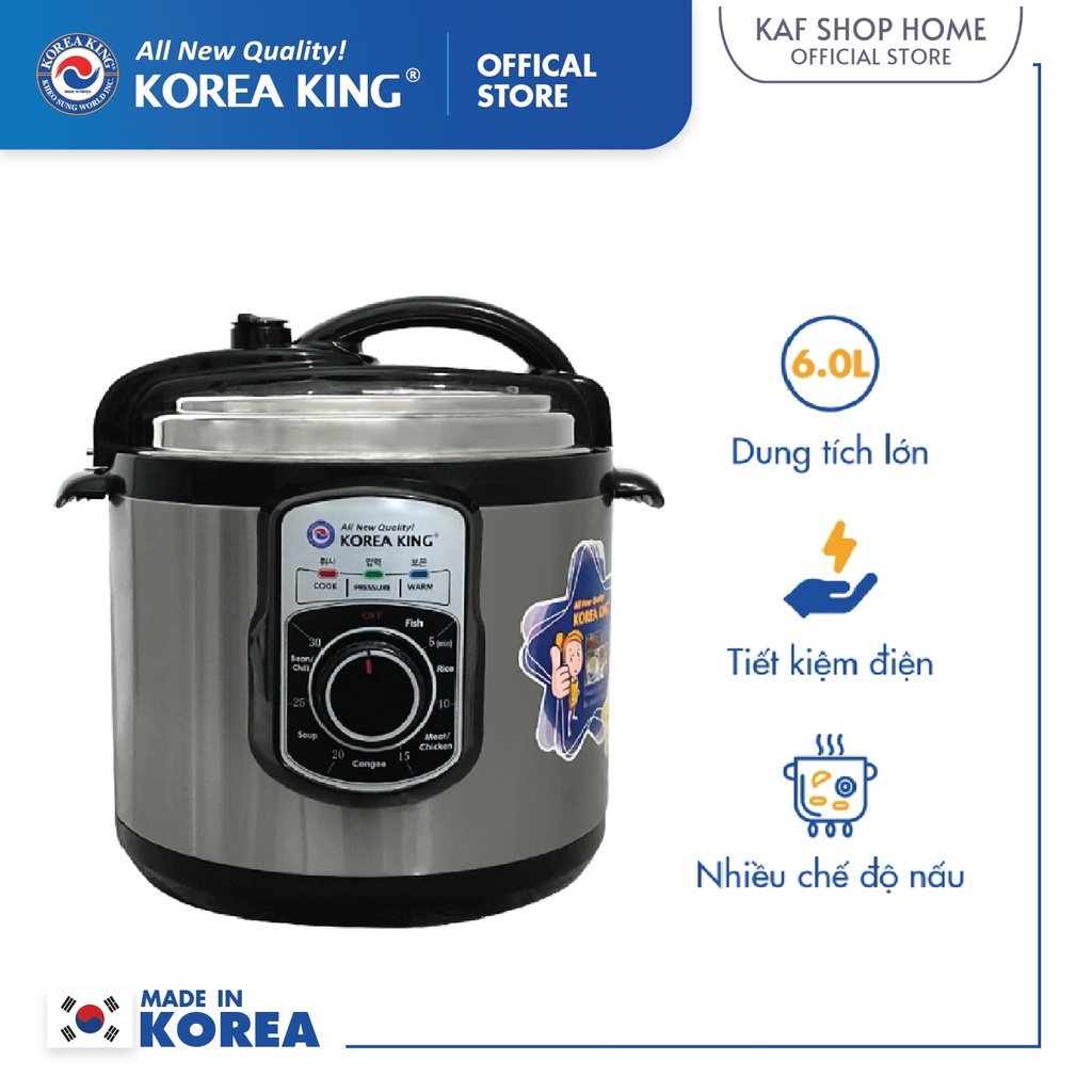 Nồi áp suất Korea King PEPC-60STSN - Hàng Chính hãng